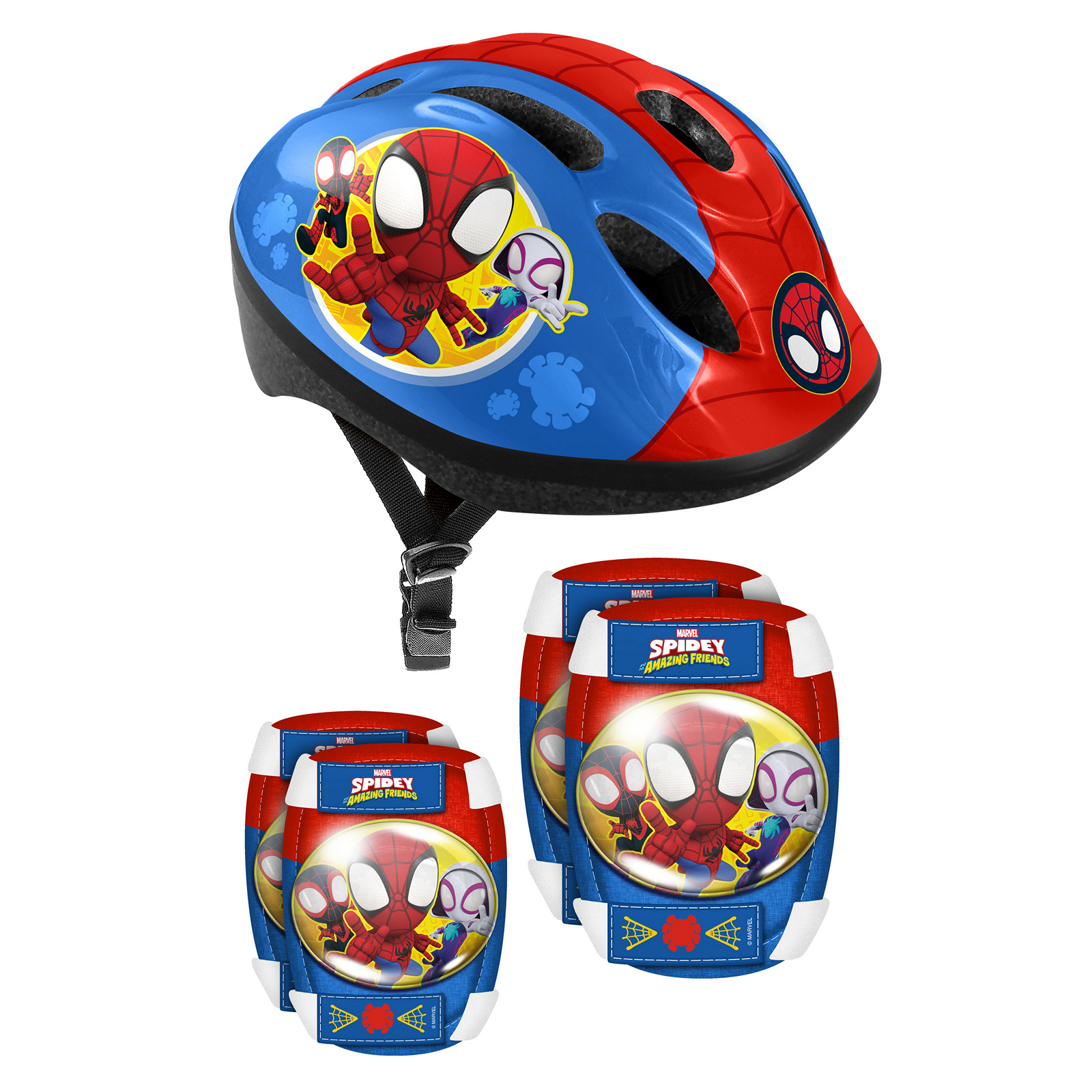 Capacete E Proteções Criança Spidey Tam. 53-56 Cm