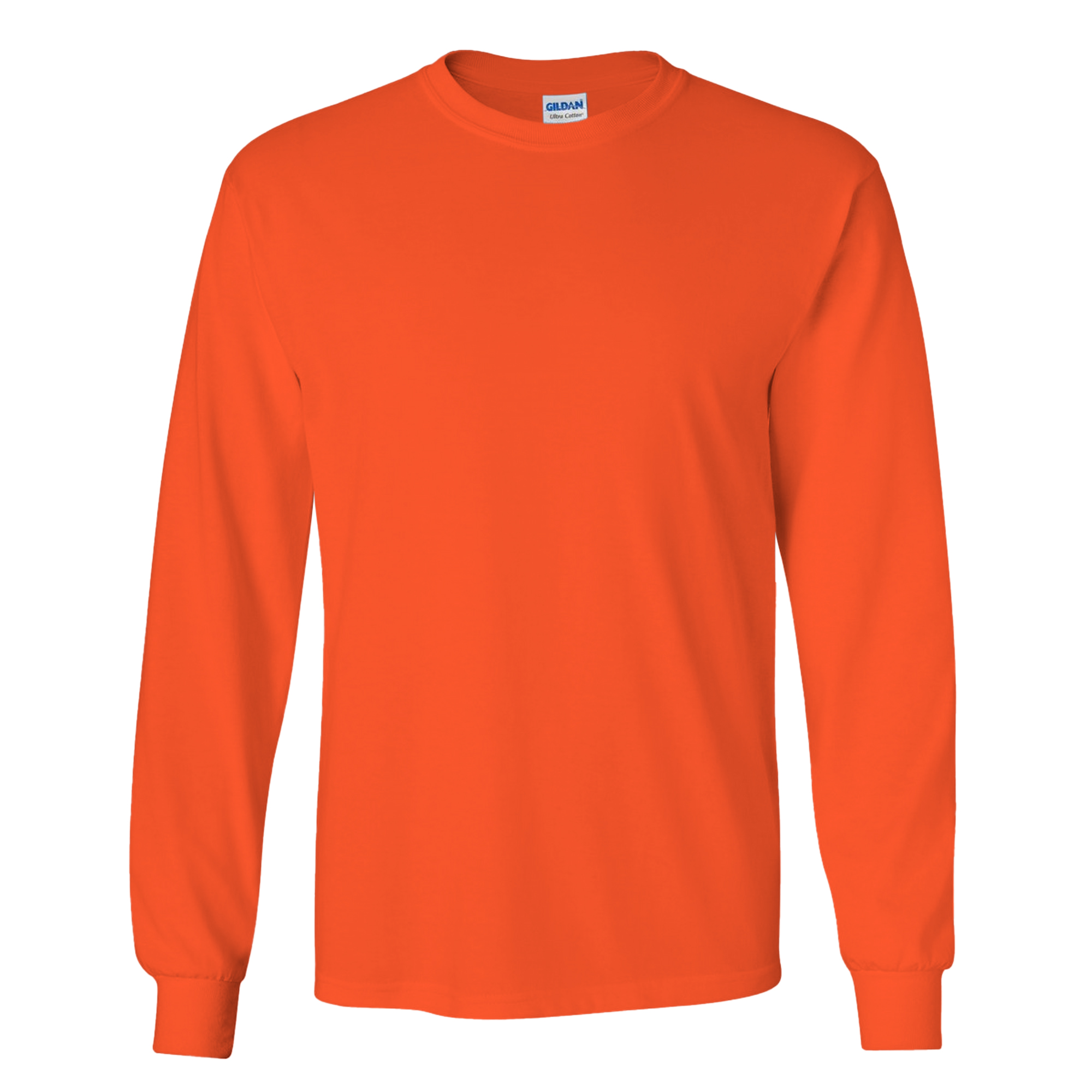 Camiseta Básica De Manga Larga Gildan - naranja - 