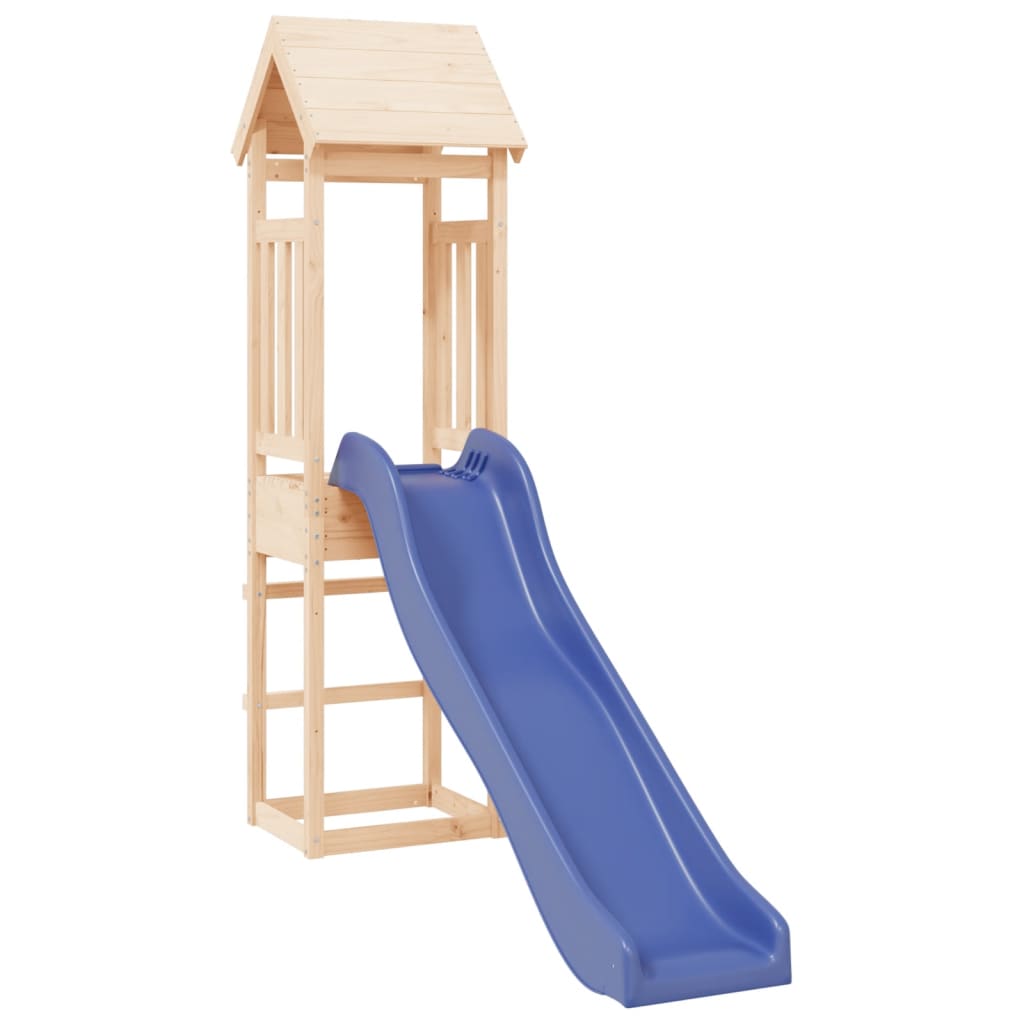 Parque Infantil De Torre Tobogán Ondulado Vidaxl Para Niños De 3~8 Años Uso Doméstico - madera - 