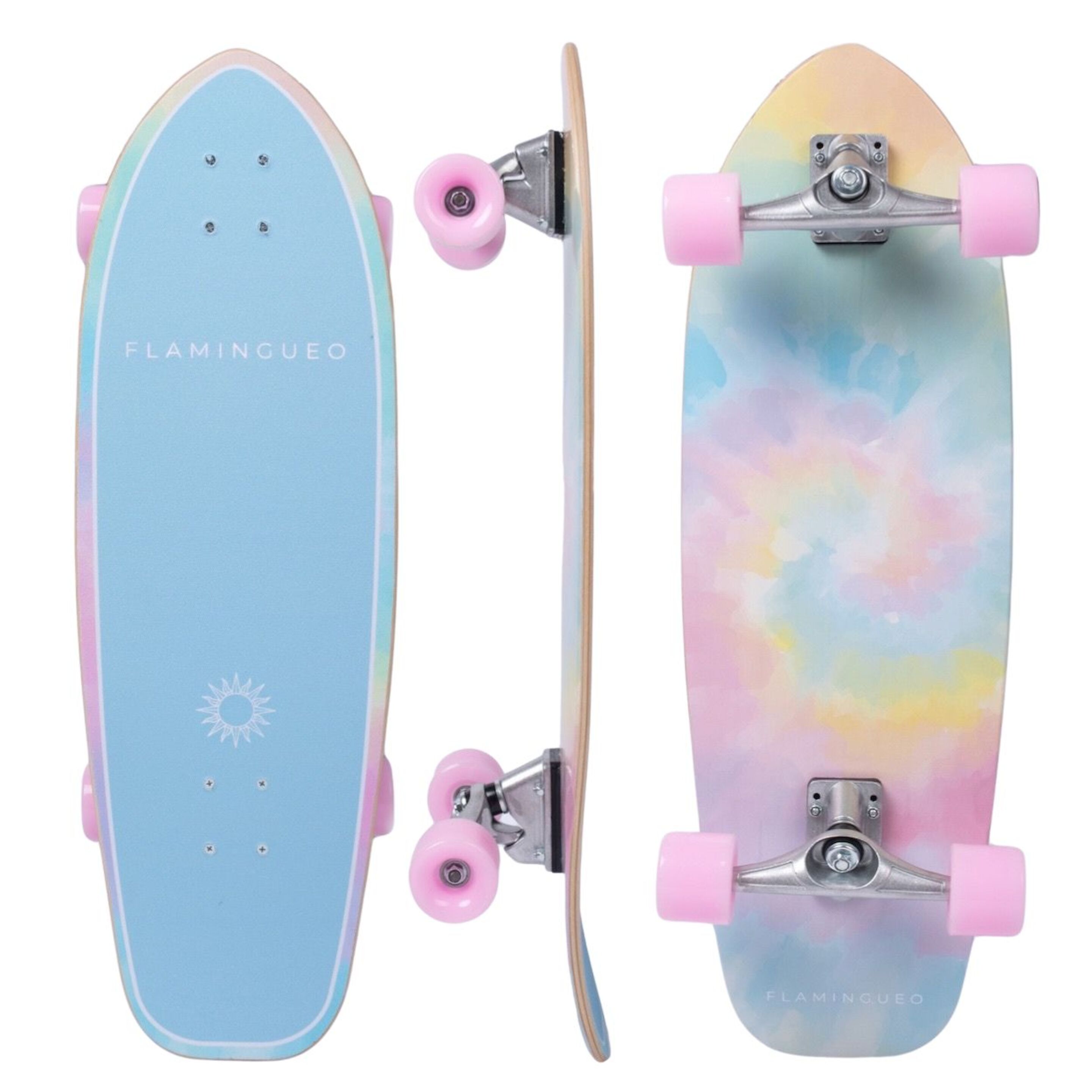 Skate Surfskate Tie Dye Flamingueo - multicolor - 