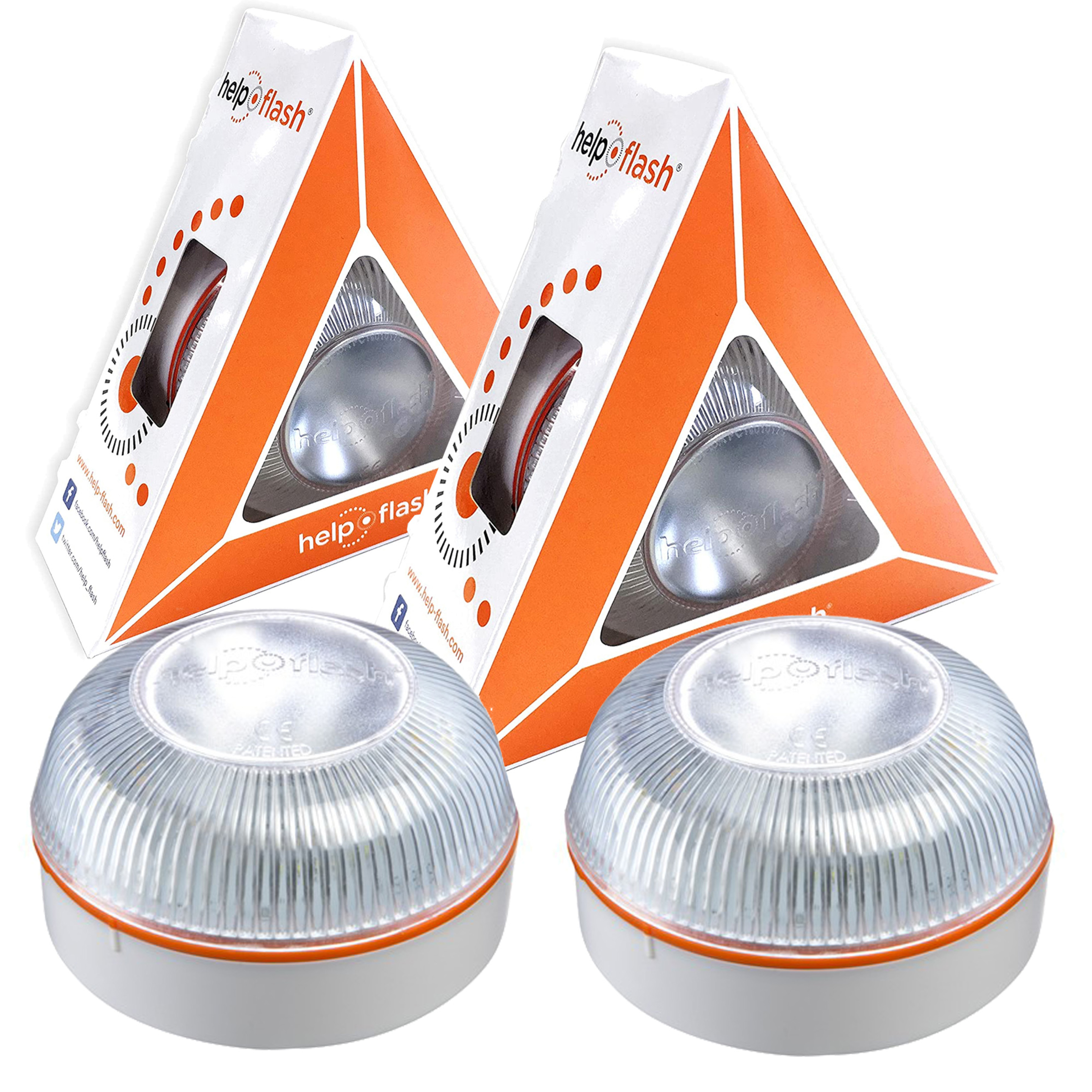 Pack 2 Luzes Emergência Help Flash V16 Homologada Apto Para Ciclismo/bicicleta