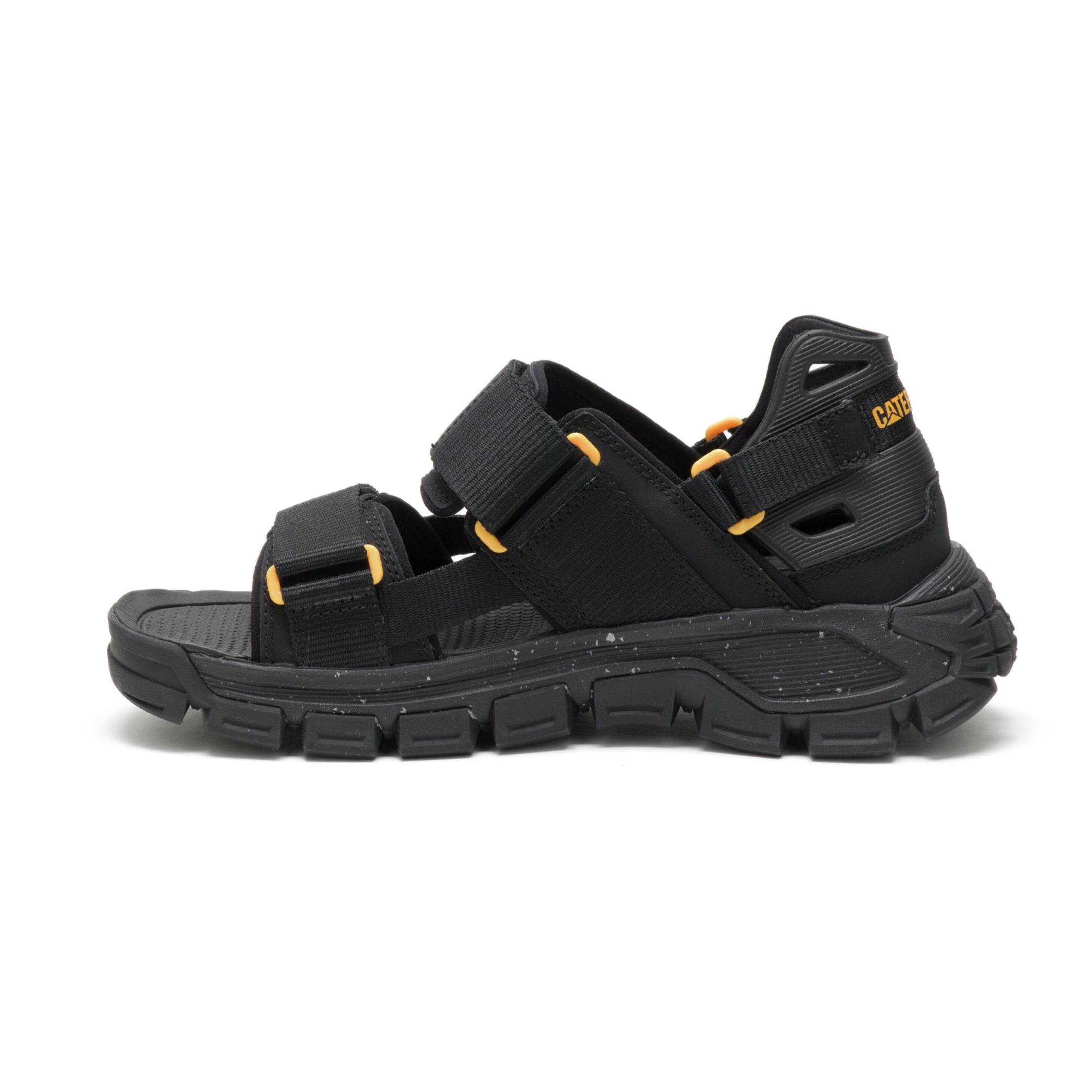 Sandalias Unisex Progressor Caterpillar De Cuero En Negro