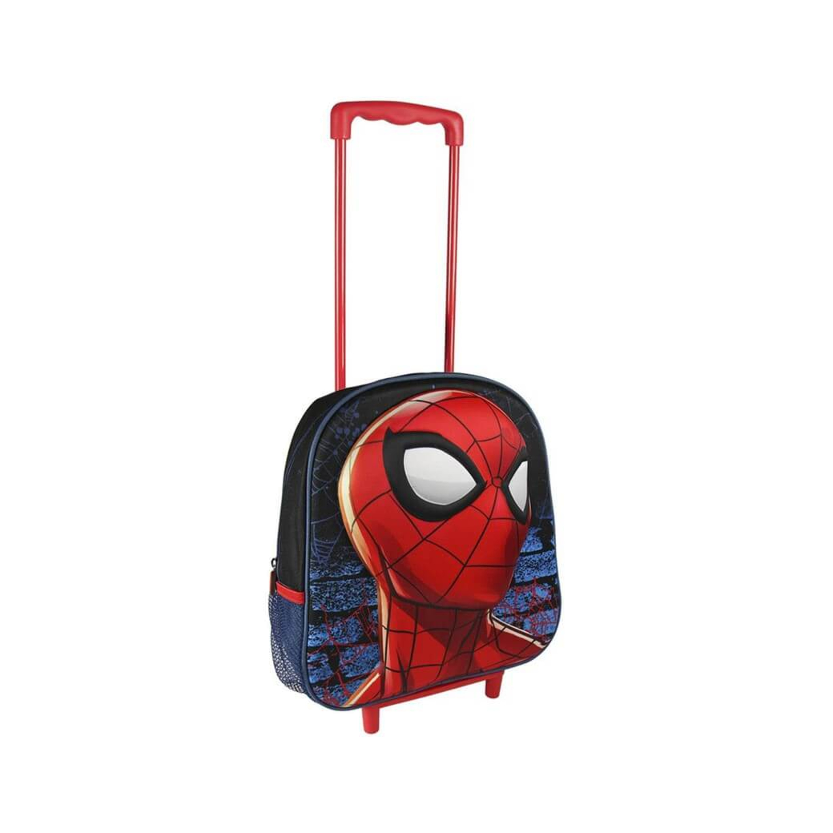 Mochila Con Tirador Y Ruedas De Spiderman 25x31x10 Cm - multicolor - 