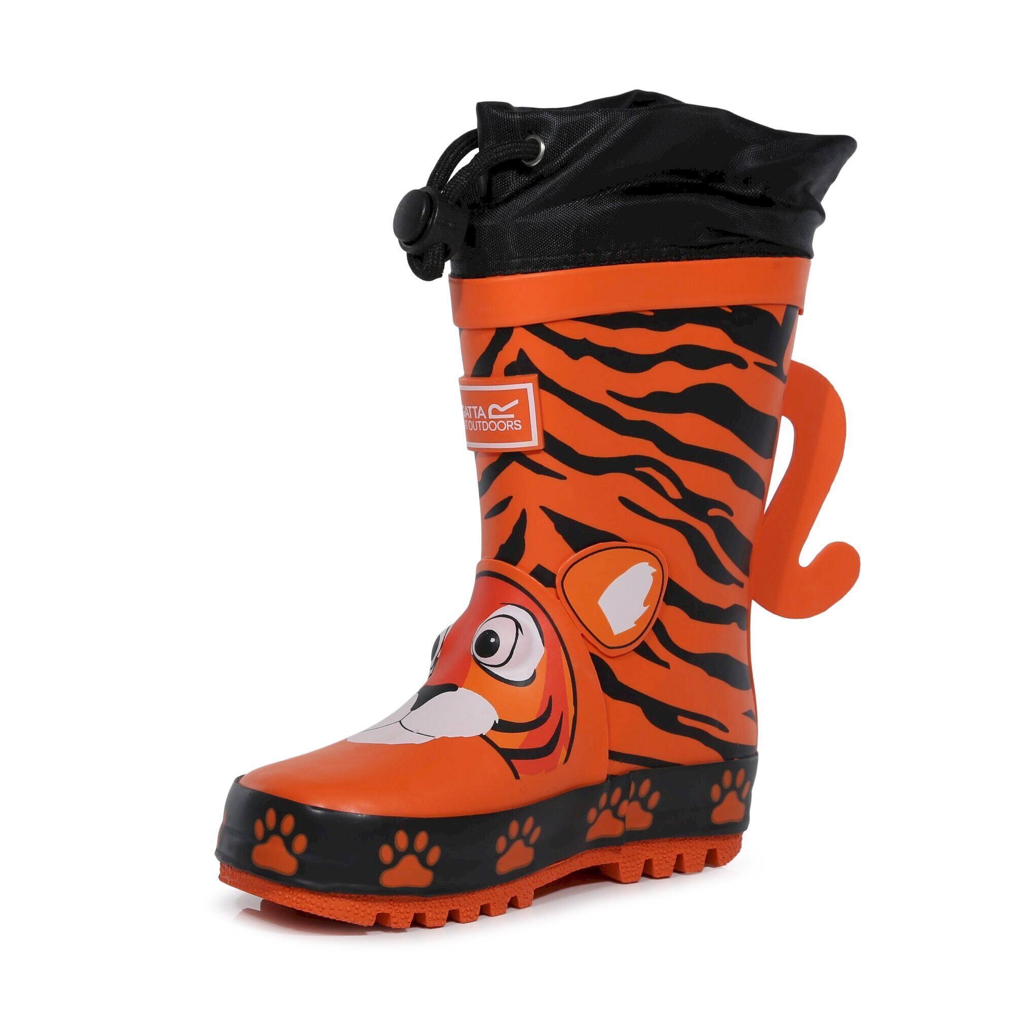 /kids Tiger Print Wellington Boots Regatta Mudplay