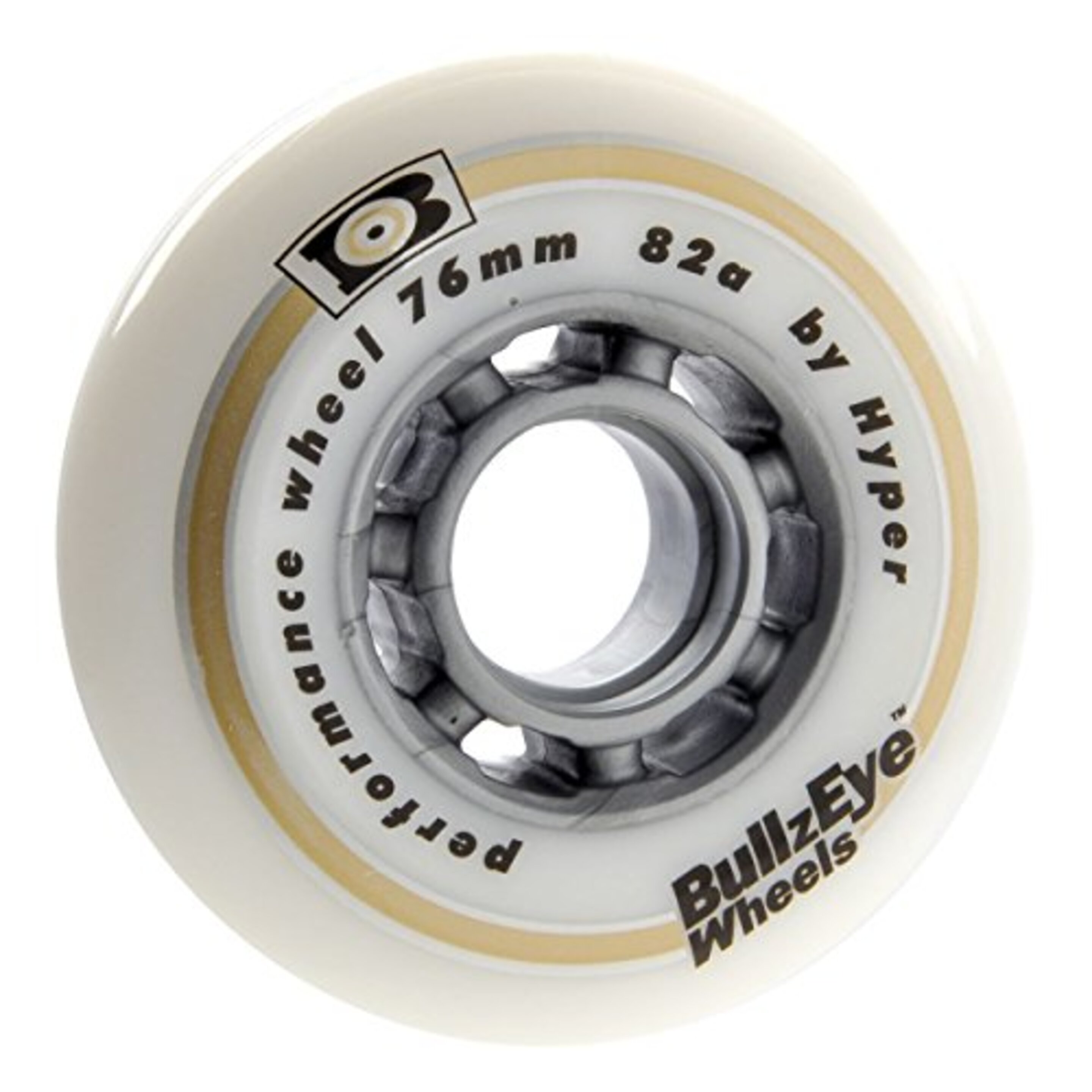 Rueda Hyper Patín Fitness Bullzeye 76mm-82a Blanca 4d