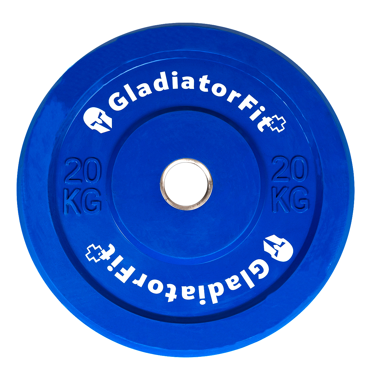 Disco Olímpico De Borracha "bumper Plate" Ø 51mm | 20 Kg - azul - 