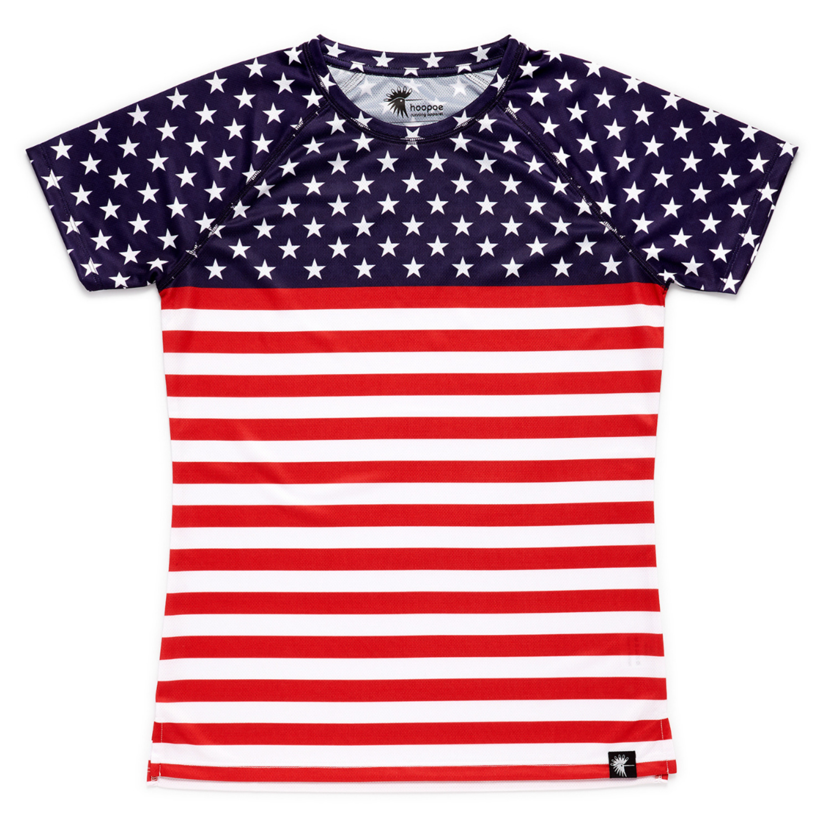 Camiseta De Running Stars And Stripes Hoopoe Apparel - multicolor - Divertida, Original Y Molona.  MKP