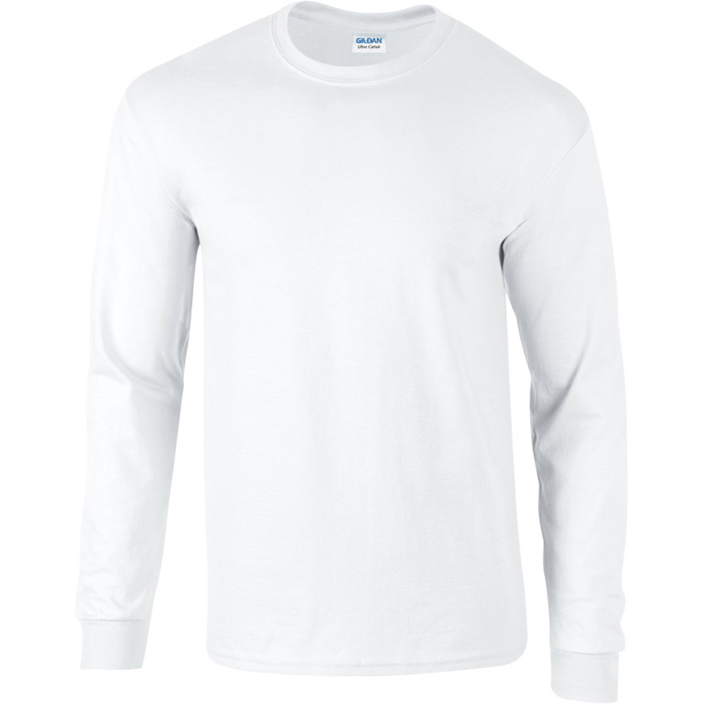 Camiseta Básica De Manga Larga Gildan - blanco - 