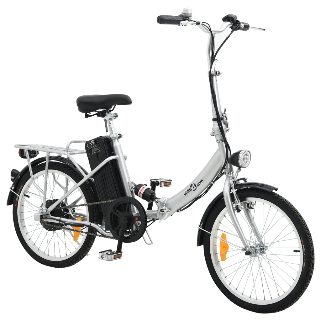 Bicicleta Eléctrica Vidaxl De Aluminio - plateado - 