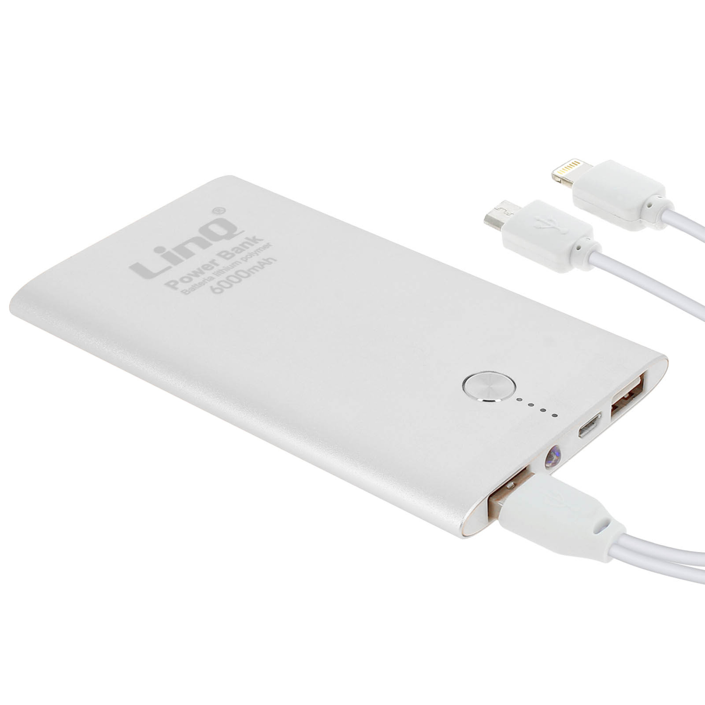 Batería De Reserva 6000 Mah Powerbank 2 Usb Quick Charge 2.0 Linq