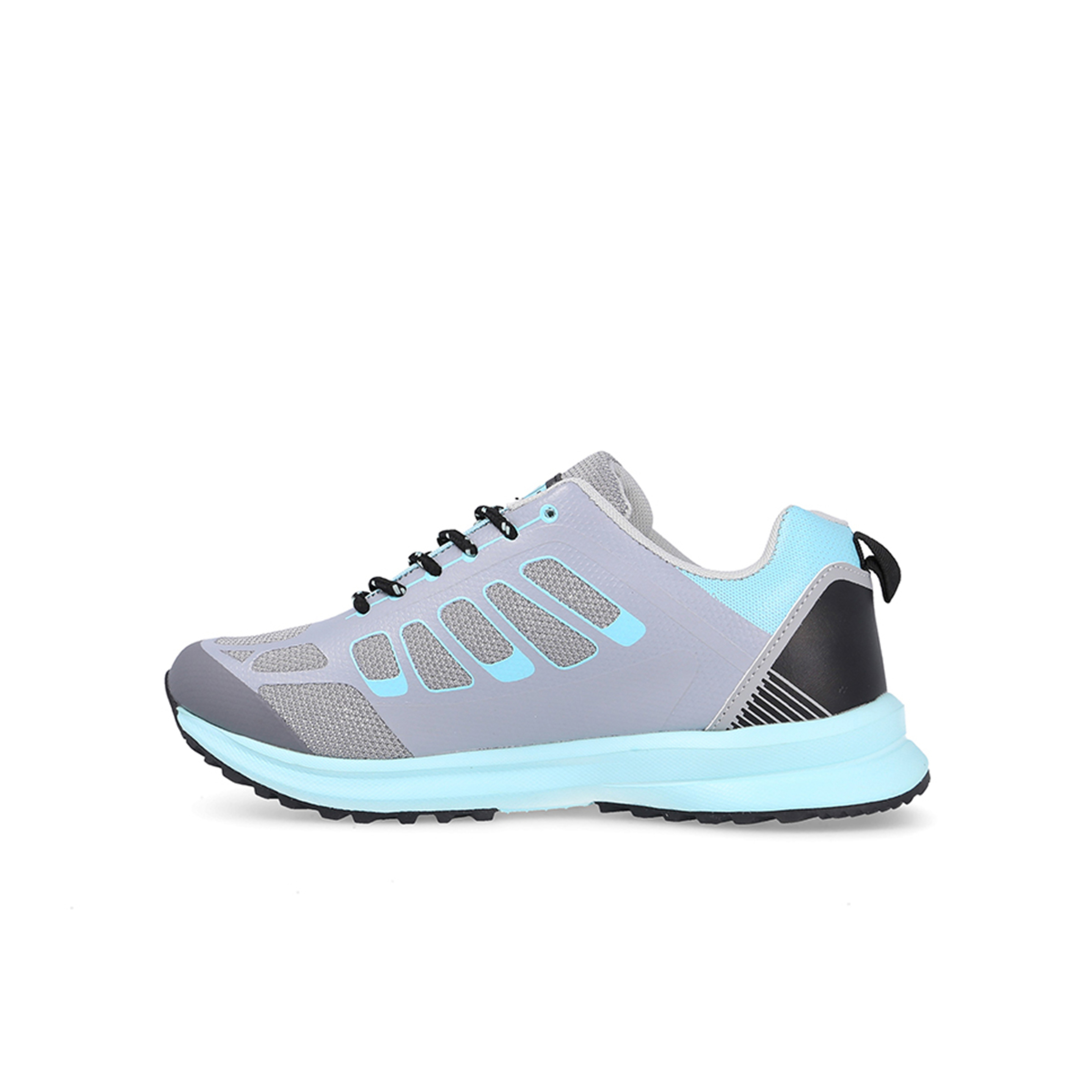 Zapatilla Trekking, Paredes, Mujer, Color Gris- Azul, Talla 38