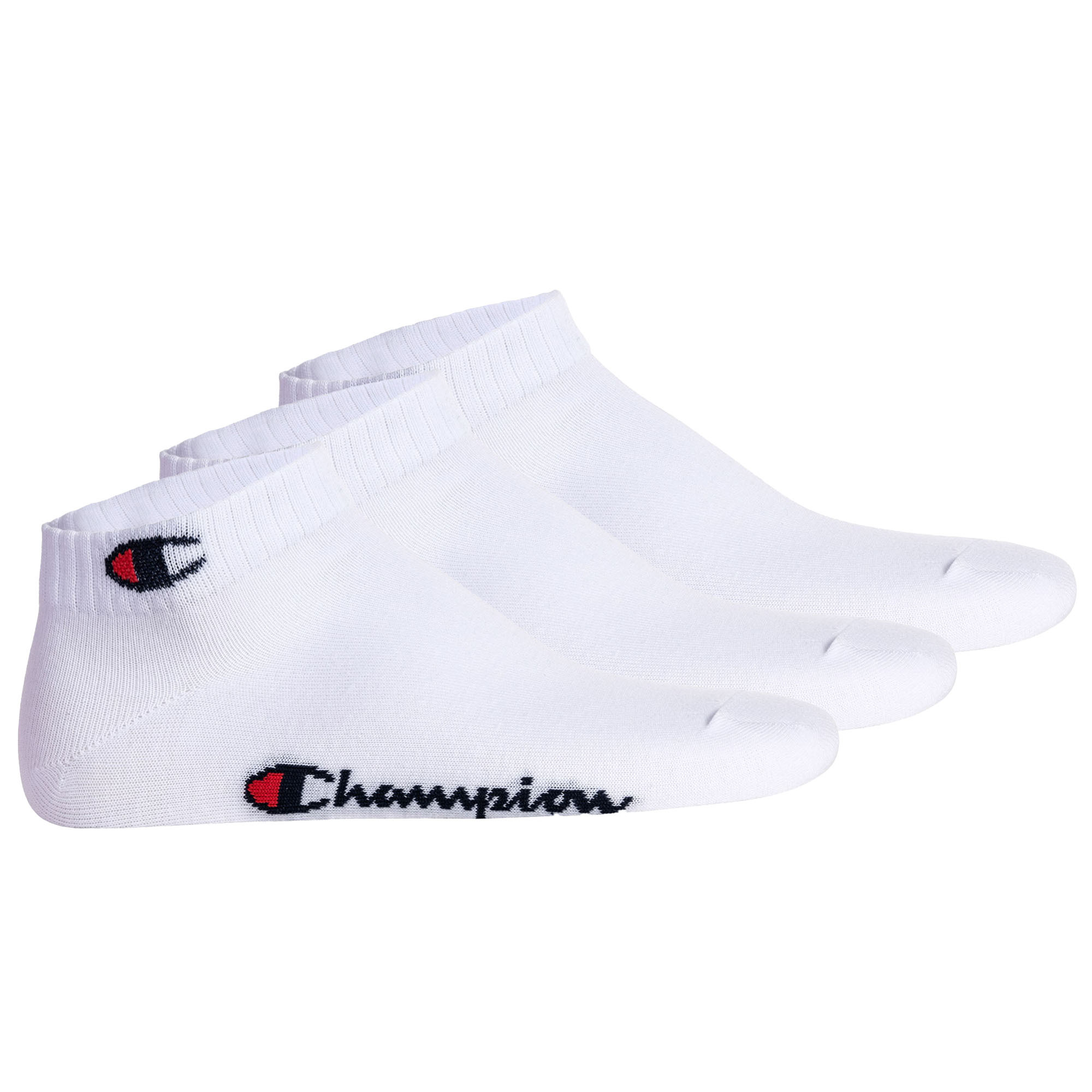 Paquete De 3 Calcetines Cortos Champion Liso Con Logo - blanco - 