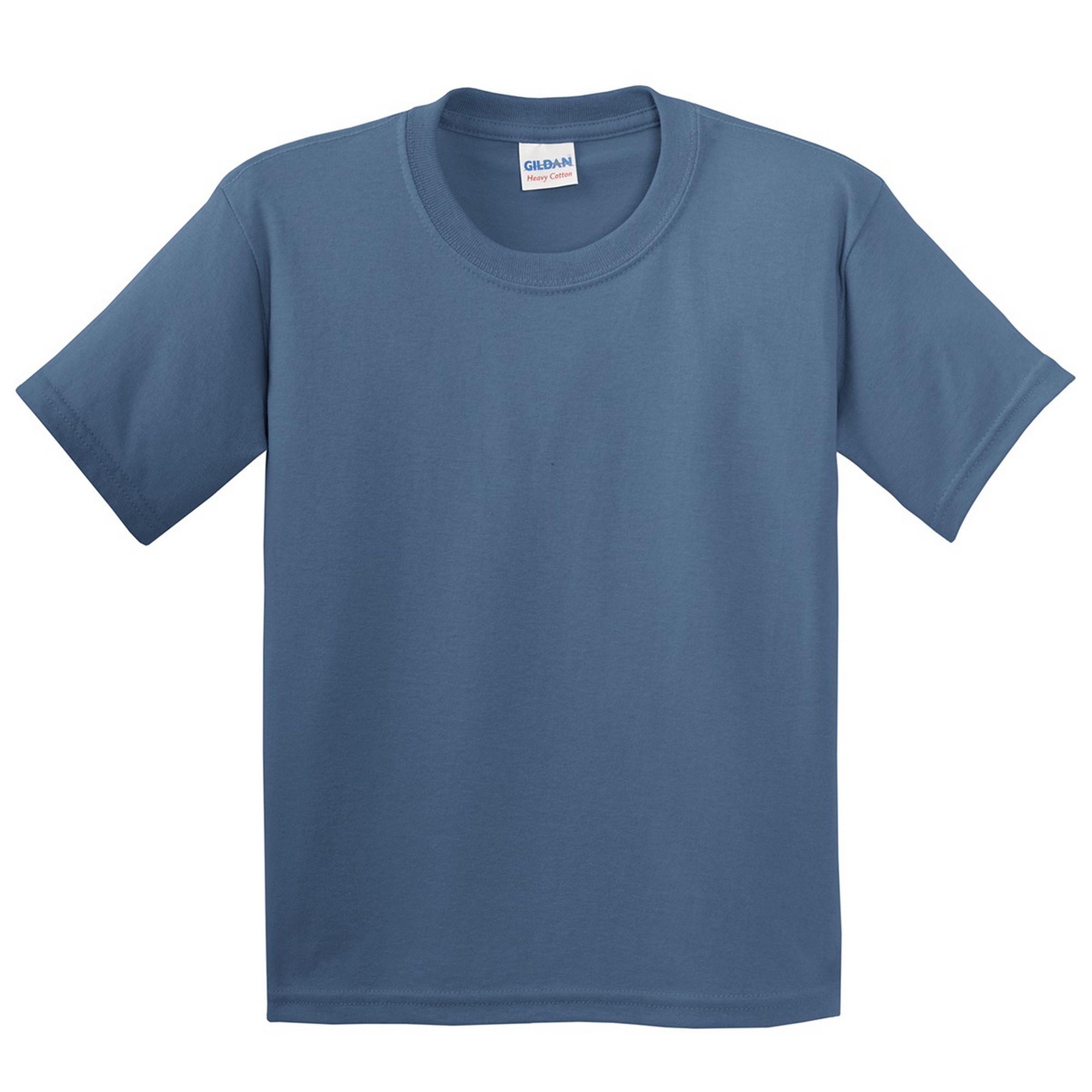 Camiseta Básica De Manga Corta Con Algodón Grueso (paquete De 2) - azul-denim - 