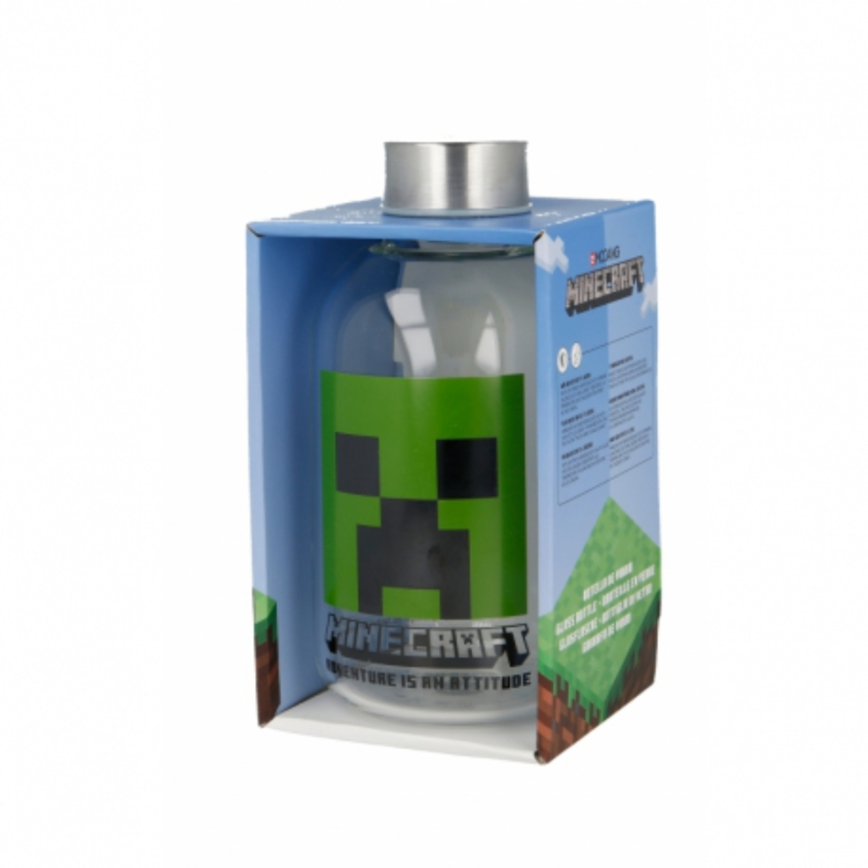 Minecraft 620 Ml Garrafa De Vidro