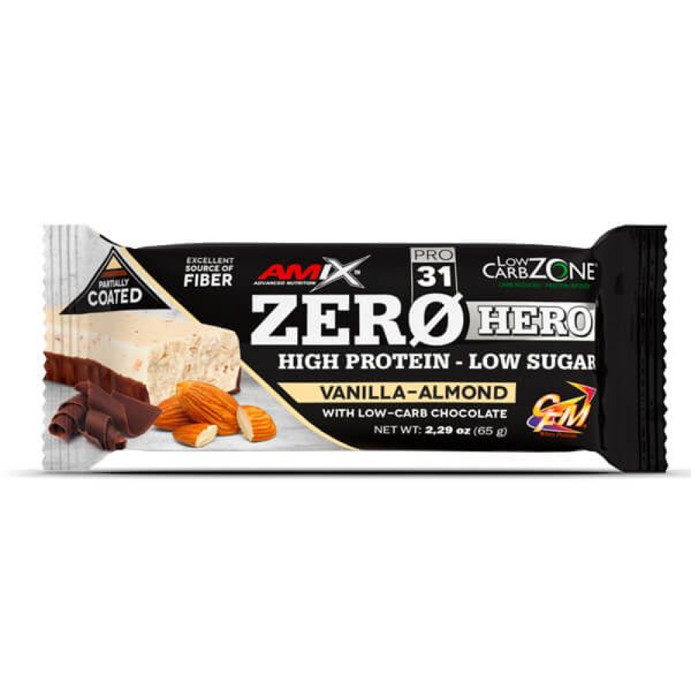 Zero Hero 31% Protein Bar 65 Gr 1 Ud Vainilla - Almendra