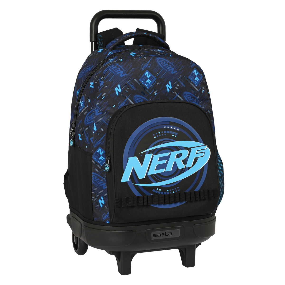 Mochila Escolar Com Rodas Nerf Boost Preto (33 X 45 X 22 Cm)