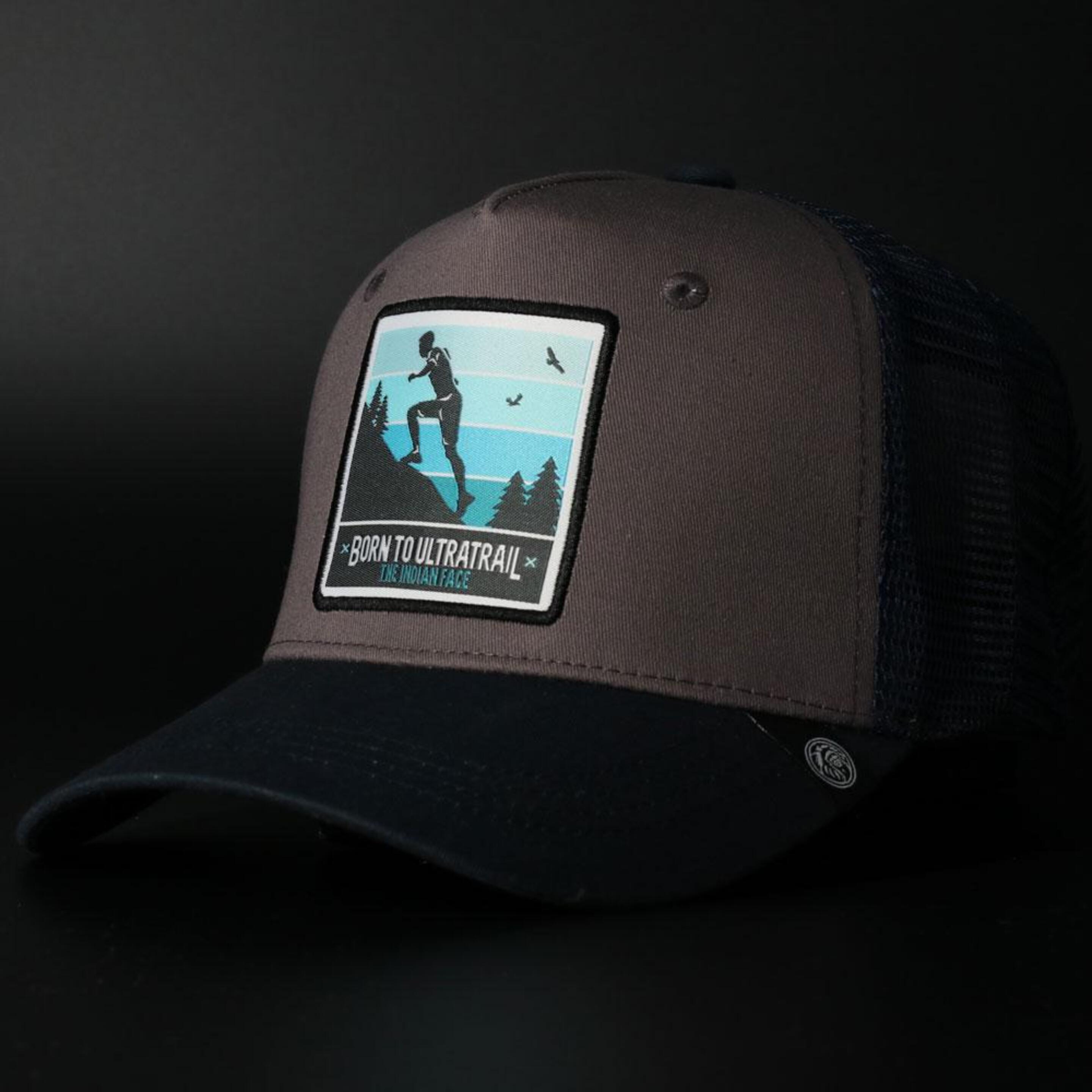 Gorra Trucker Born To Ultratrail Gris The Indian Face Para Hombre Y Mujer