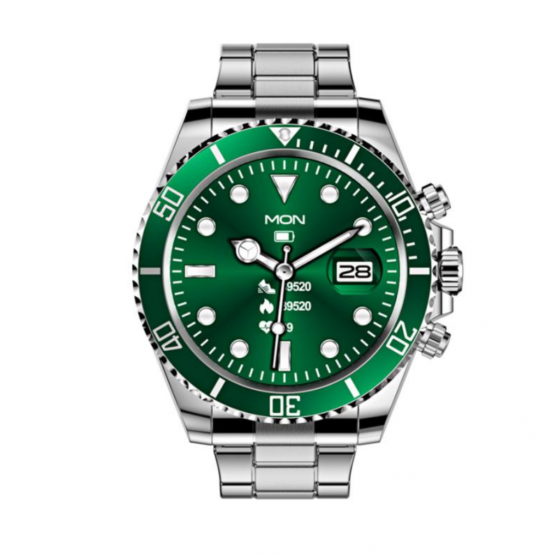 Reloj Inteligente Smart Watch Smartek Acero Inoxidable Sw-aw12 - verde-gris - 