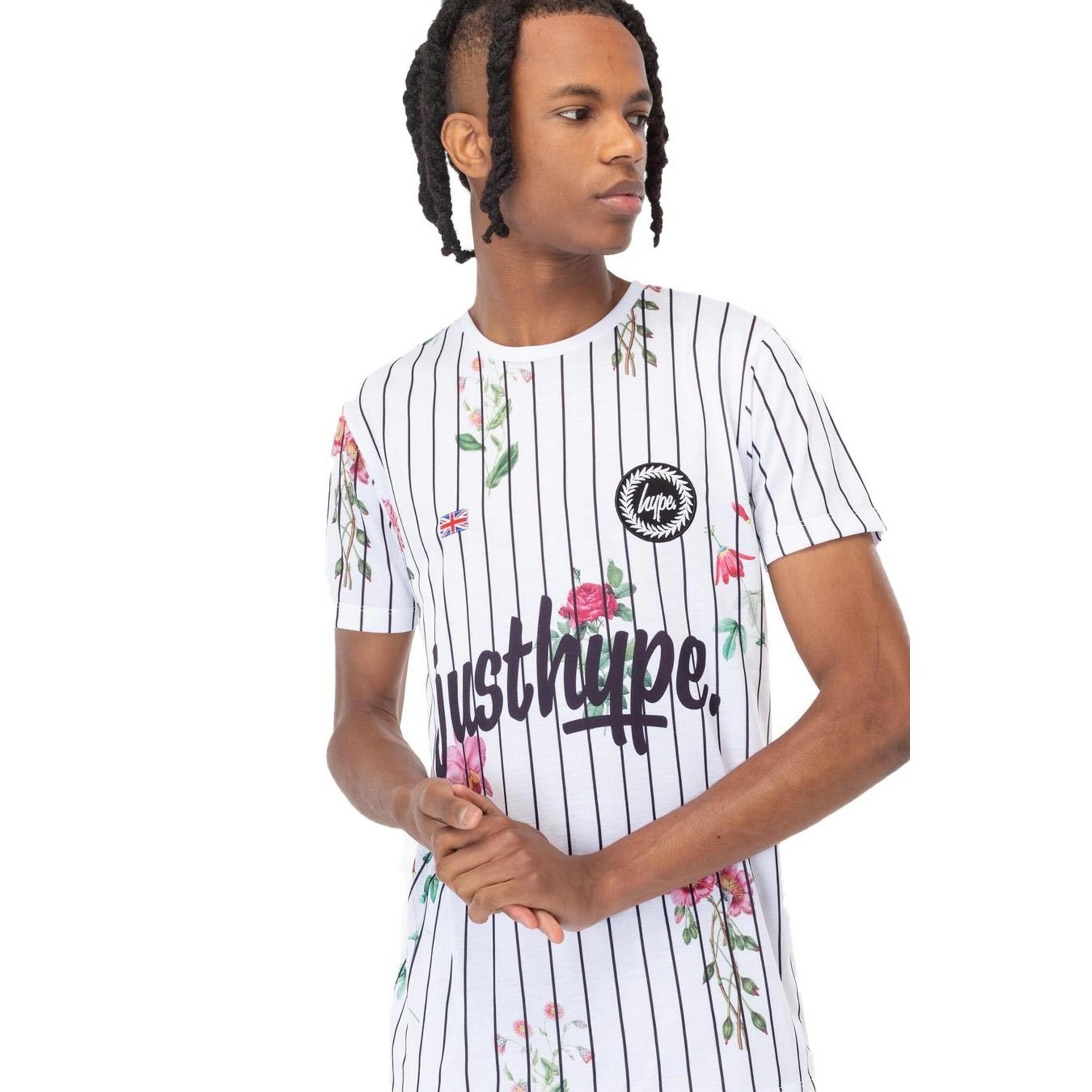 Camiseta Diseño De Béisbol Con Flores Hype