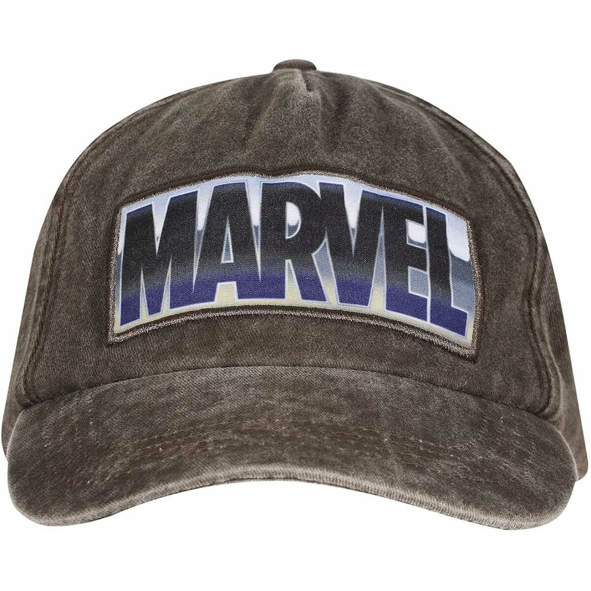 Gorra Unisex Marvel Vintage Wash Logo 58 Cm Gris Talla Única