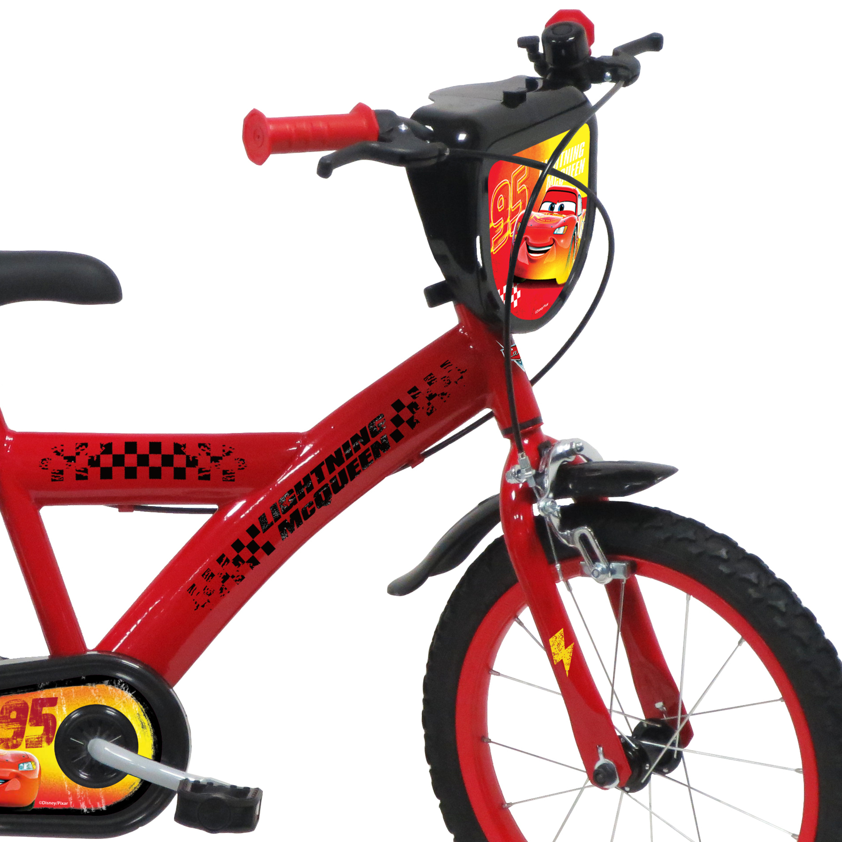 Bicicleta Niño 16 Pulgadas Cars 5-7 Años - Rojo  MKP