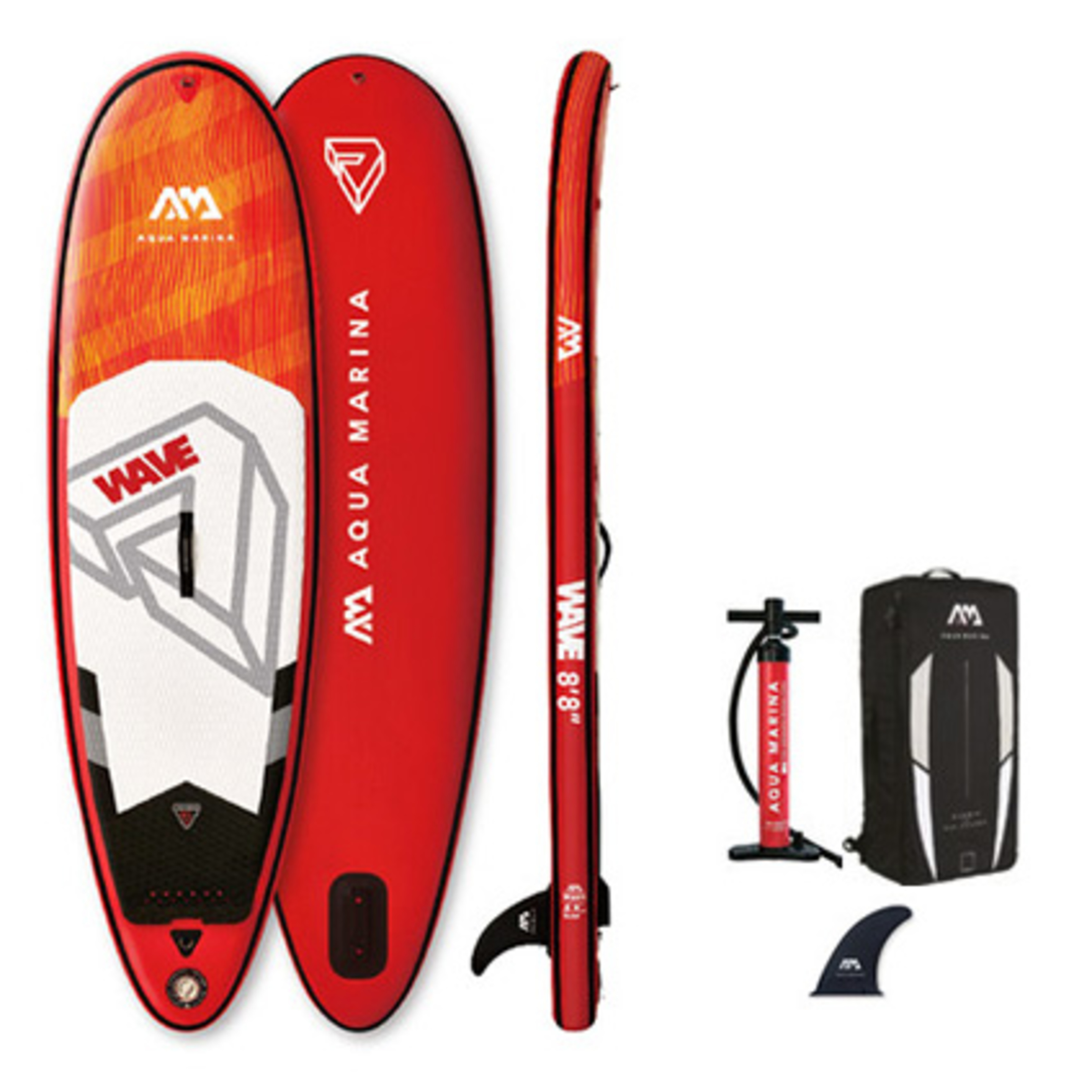 Tabla Paddle Surf Aqua Marina Wave 8’8? - naranja-rojo - 