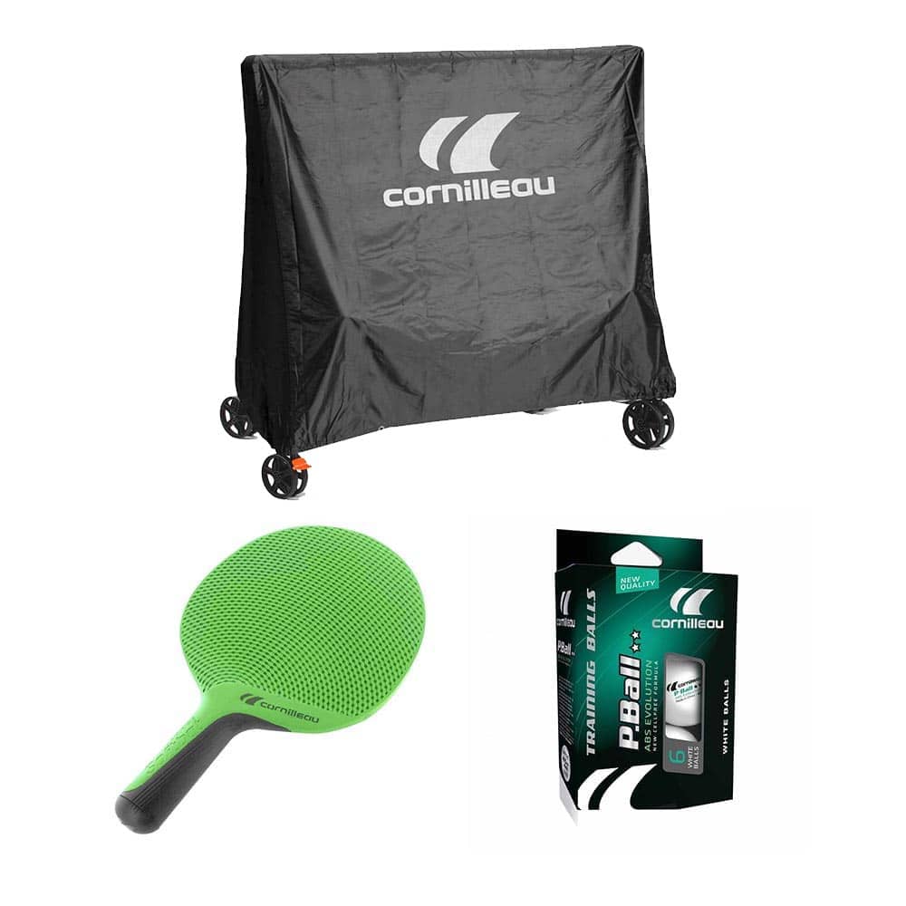 Pack Cornilleau Premium Con 2 Palas + 6 Pelotas + 1 Funda Para Mesa De Ping Pong Exterior - negro - 