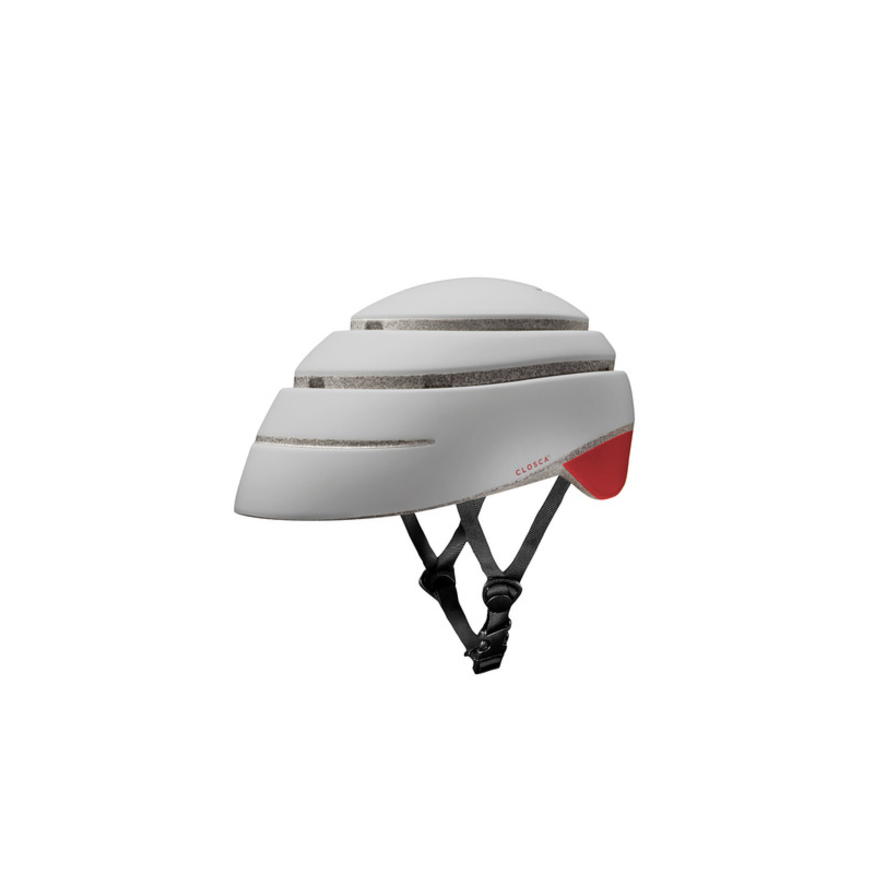 Casco De Bicicleta Plegable Closca Pearl - blanco-rojo - 