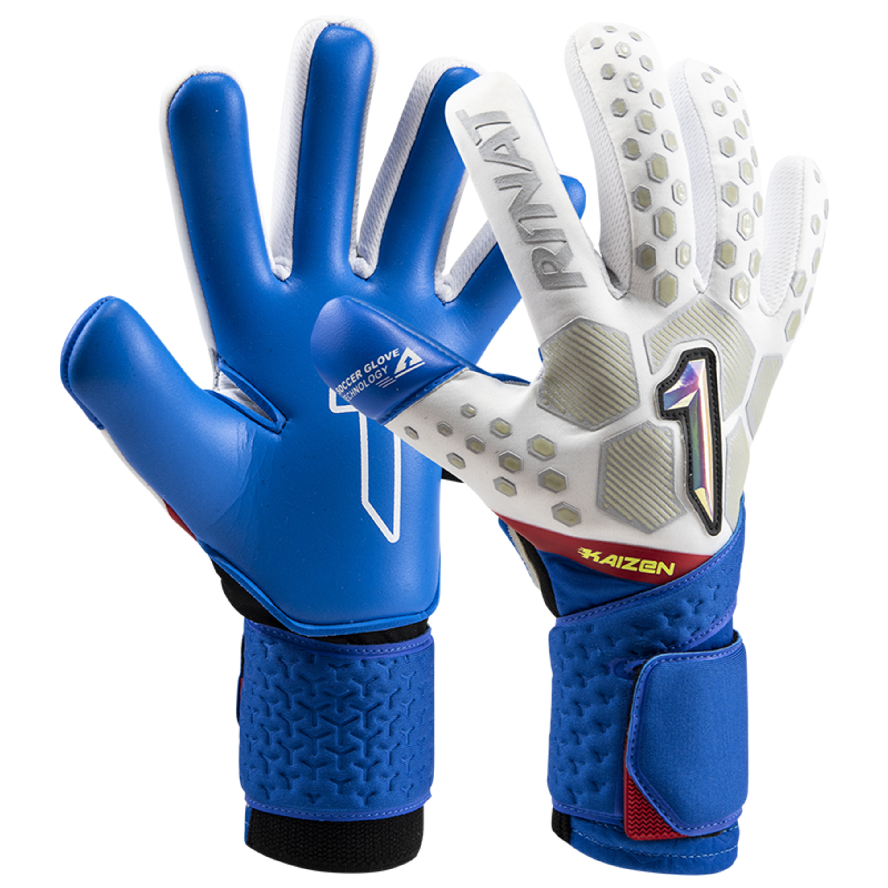 Luva Goleiro Rinat Kaizen Alpha Branco / Azul Júnior