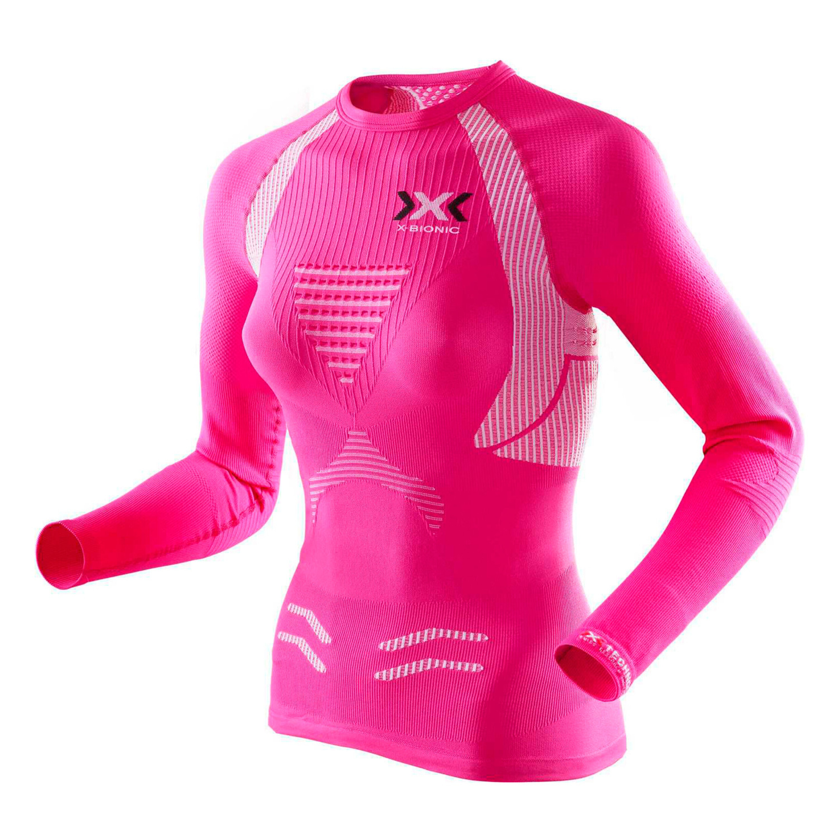Camiseta M/l Running The Trick Evo De Mujer X-bionic - rosa - 