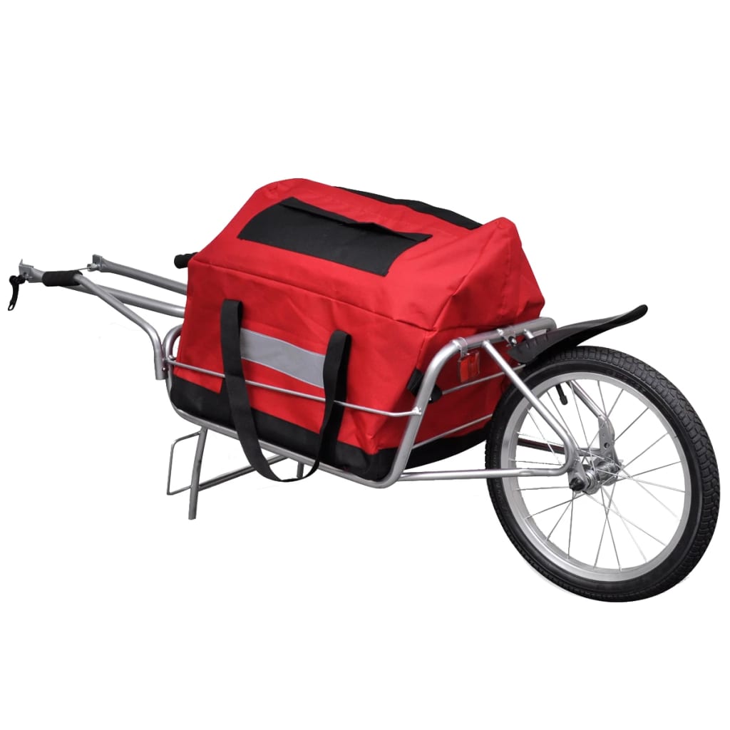 Remolque Para Bicicletas Vidaxl Con Bolso - rojo - 