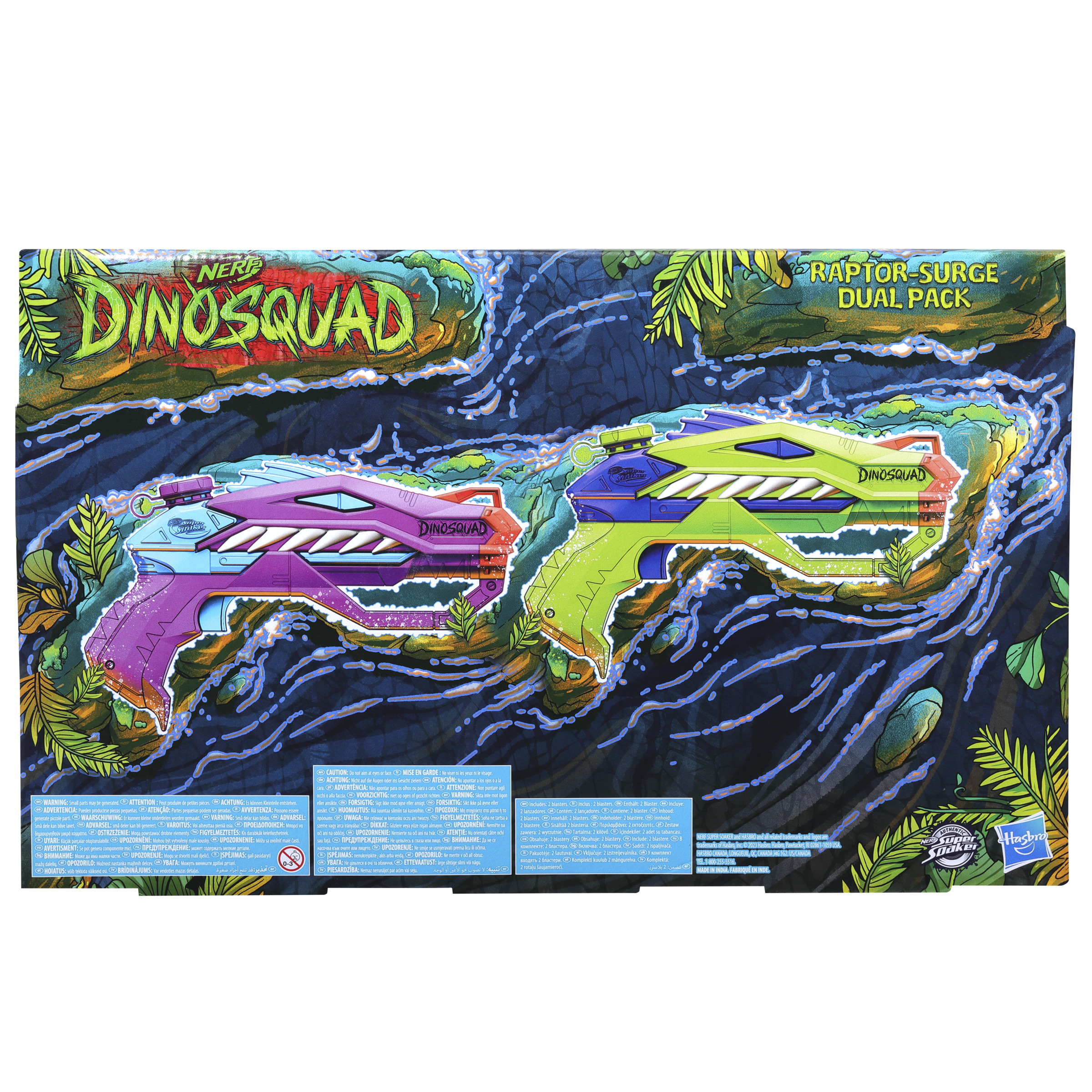 Nerf Super Soaker Dinosquad Set Doble Raptor-surge - multicolor - 