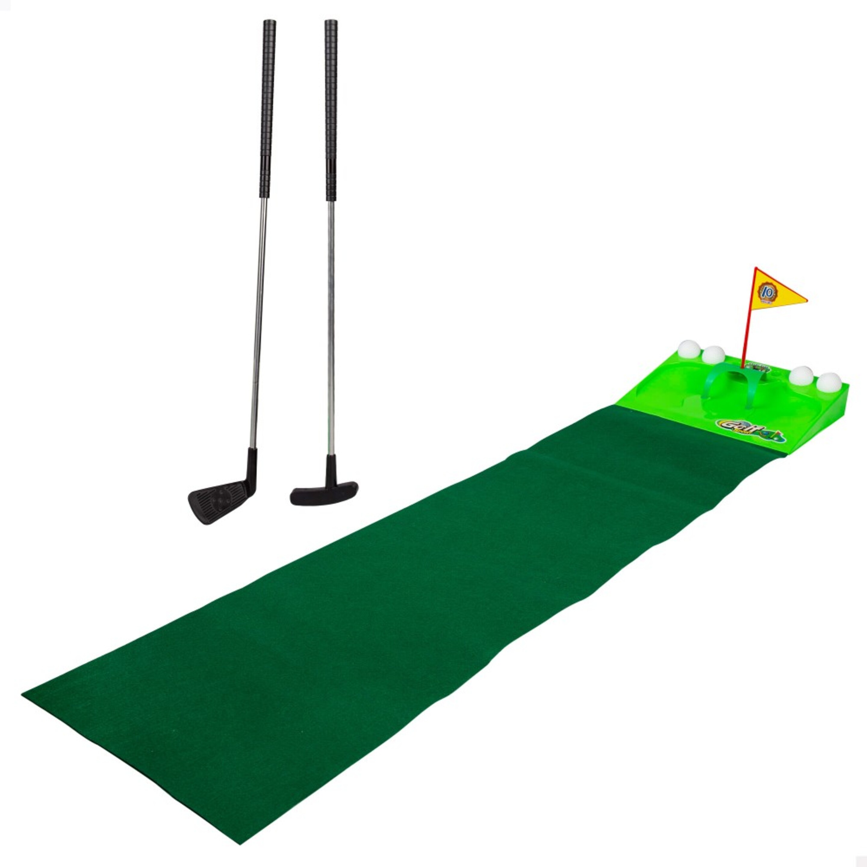 Juego Mini Golf C/2 Palos Y 4 Bolas Cb Sports - Verde  MKP