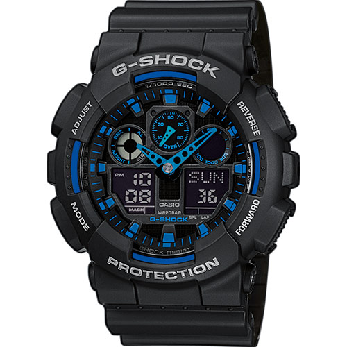 Reloj Casio G-shock Ga-100-1a2er - negro-azul - 
