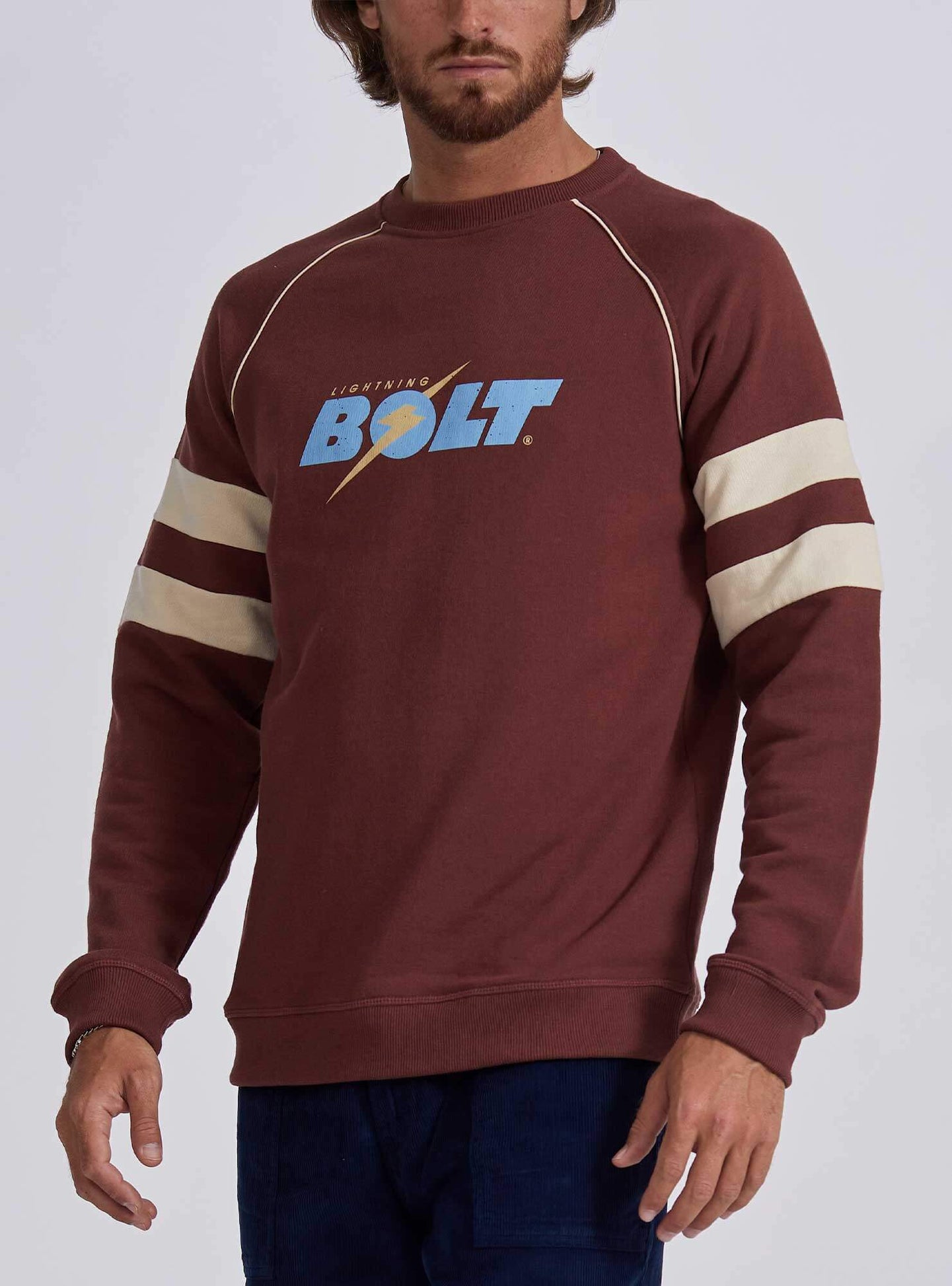 Sweatshirt Lightning Bolt  Heritage Sweatshirt - Confortável e de felpa de qualidade portuguesa sem capuz | Sport Zone MKP