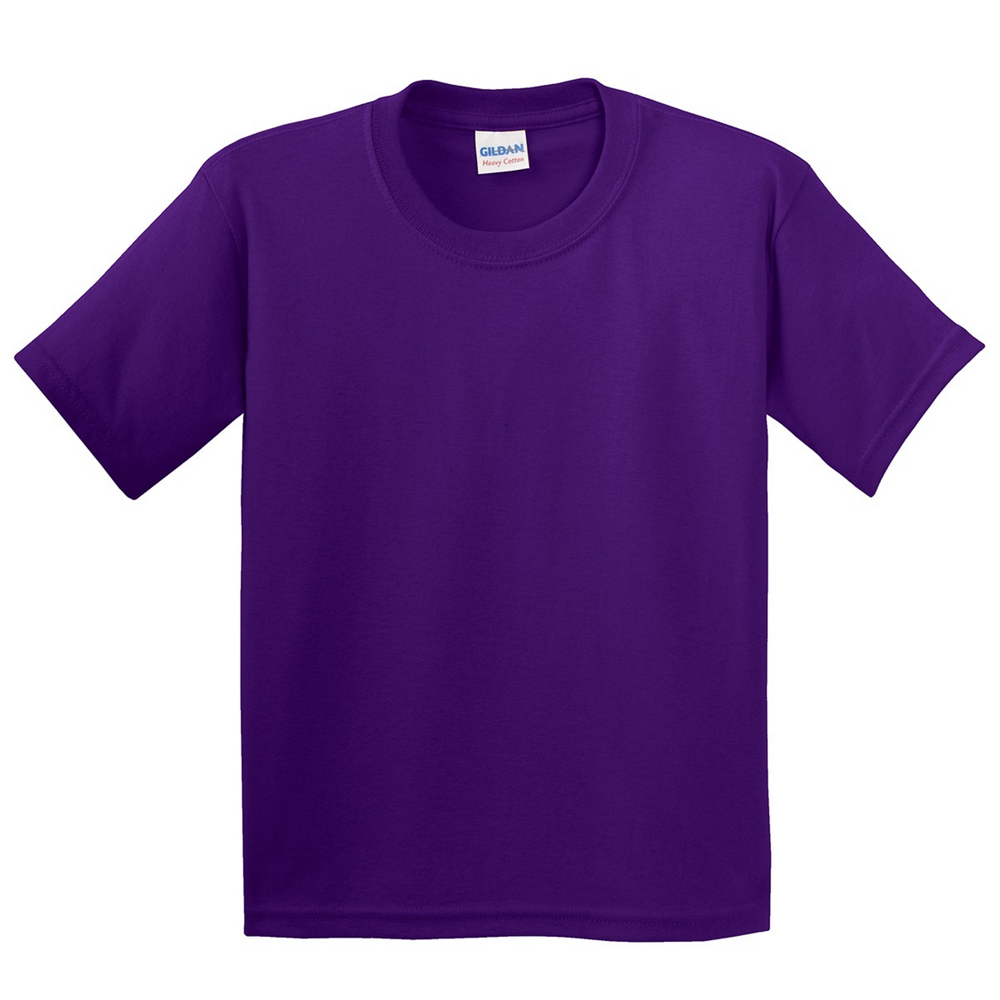 Camiseta Básica De Manga Corta Con Algodón Grueso (paquete De 2) - purpura - 