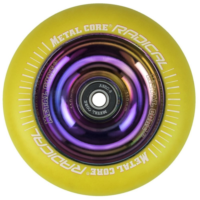 Ruedas Metal Core Radical Nucleo Rainbow Ref. Rye100rw - amarillo - 