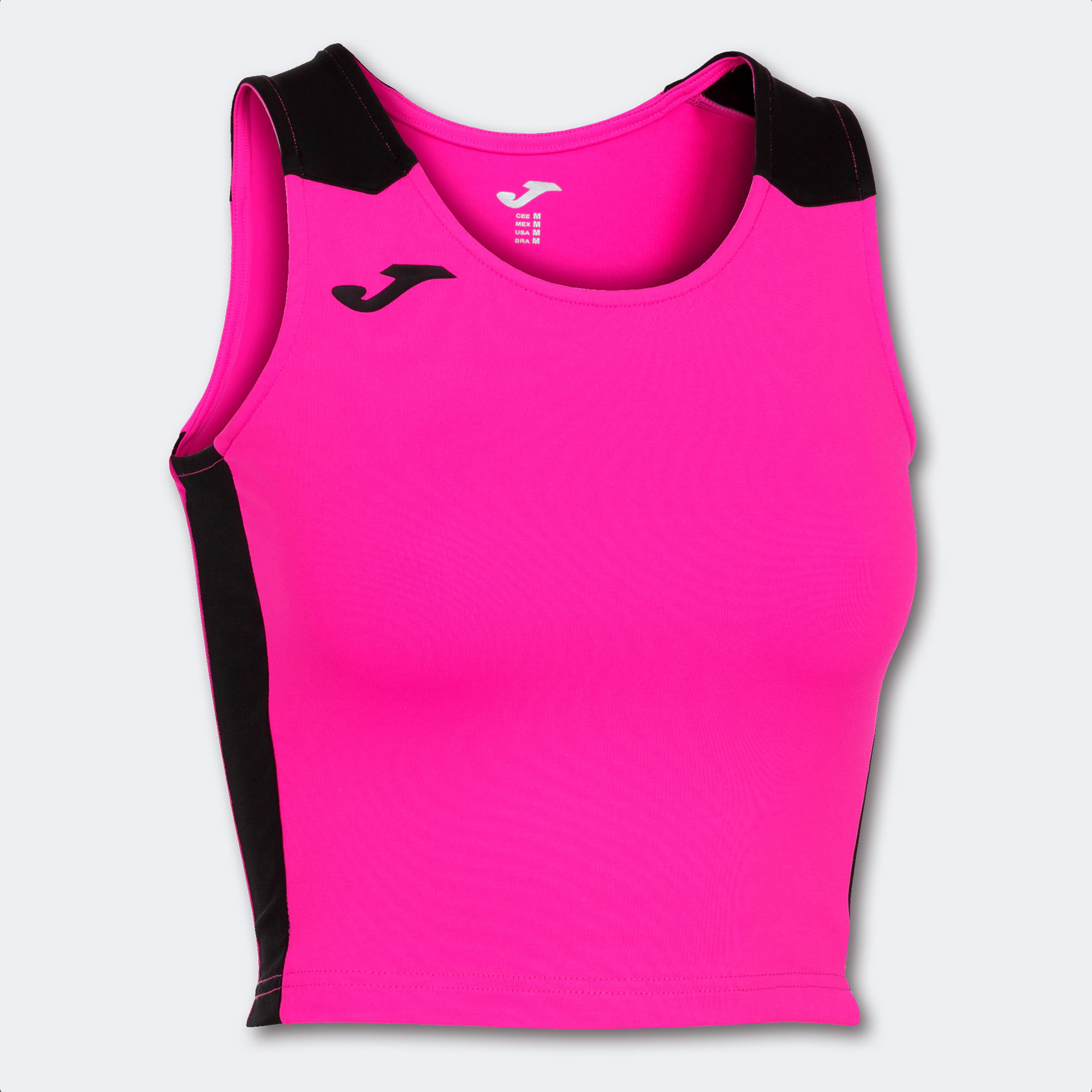 Top Joma Record Ii Rosa Fluorescente Preto