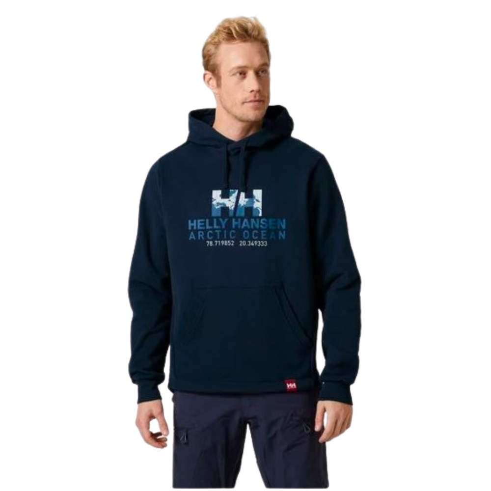 Moletom Com Capuz De Algodão Orgânico Helly Hansen Arctic Ocean