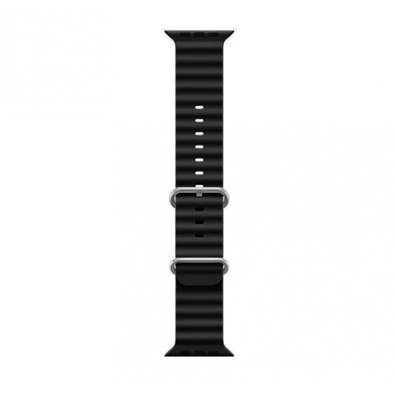 Pulseira De Silicone Compatível Com Apple Watch 42/44/45/49mm Preto