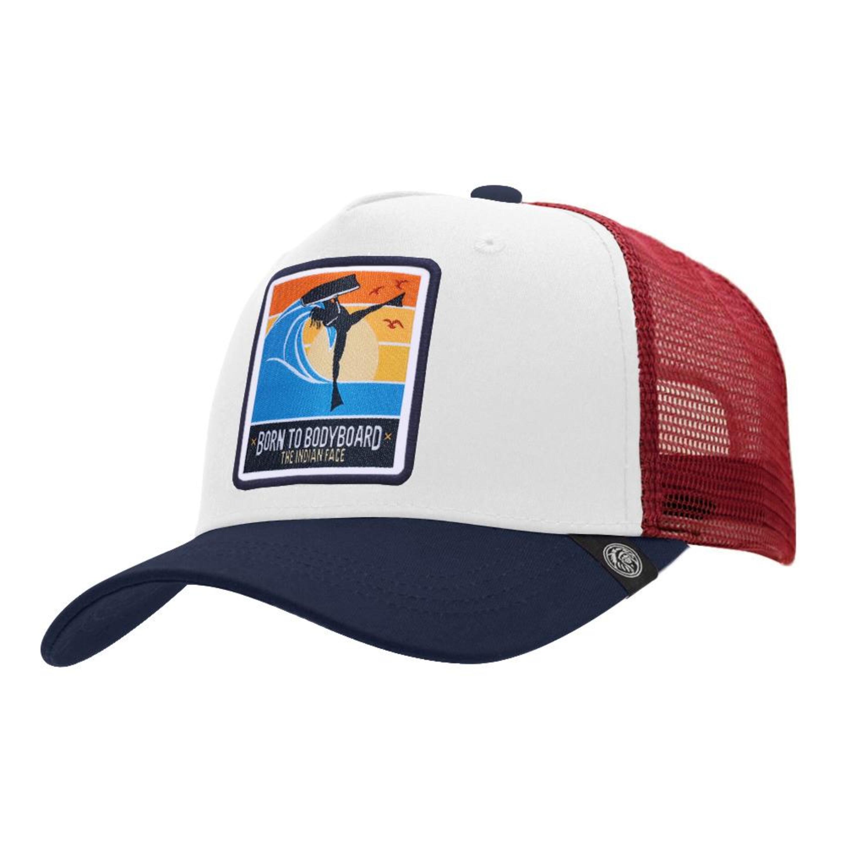 Gorra Trucker Born To Bodyboard Blanca The Indian Face Para Hombre Y Mujer