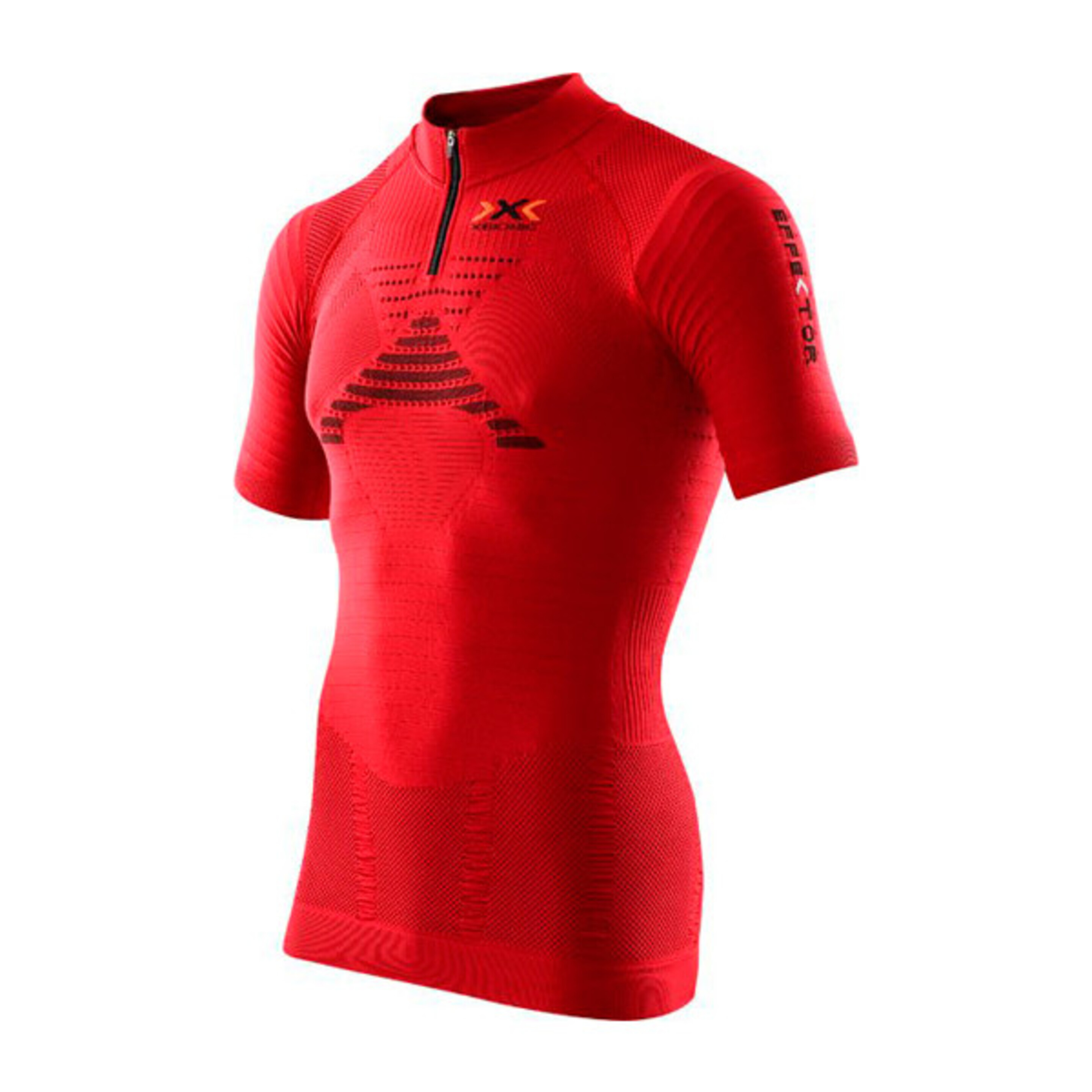 Camiseta M/c Zip Up Trail Running Effektor De Hombre X-bionic - rojo  MKP