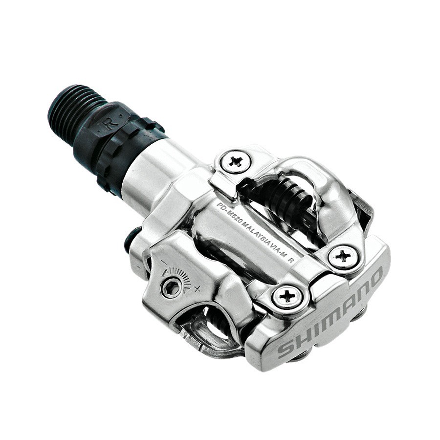 Pedales Shimano M-520 Spd Plata