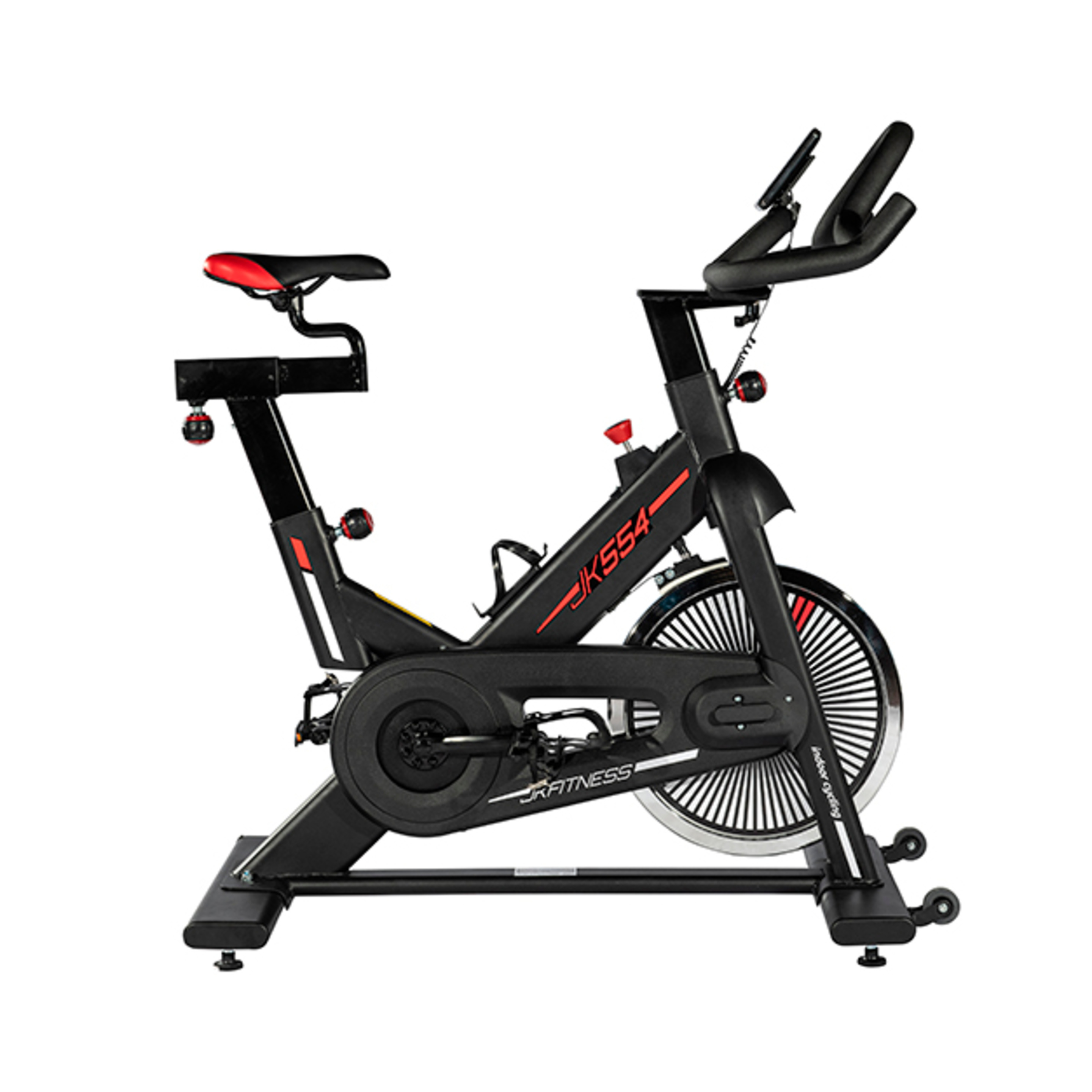 Bicicleta Indoor Jk Fitness  Jk554 - negro-rojo - 