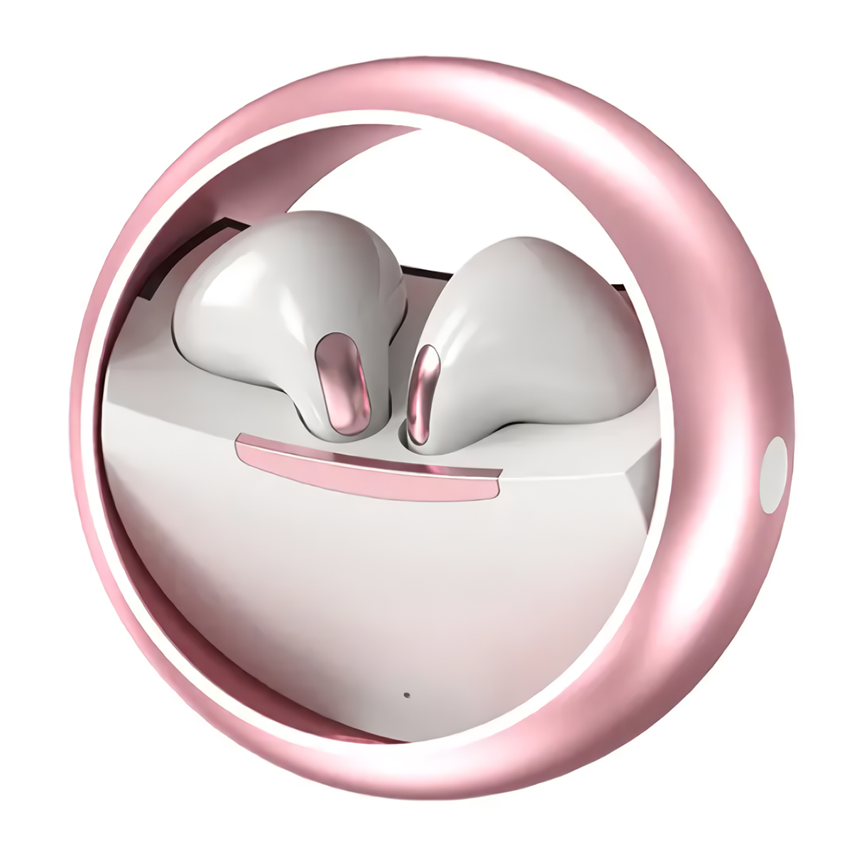 Auriculares Inalámbricos Klack Km89 Con Diseño Giratorio Bluetooth 5.0 - rosa - 