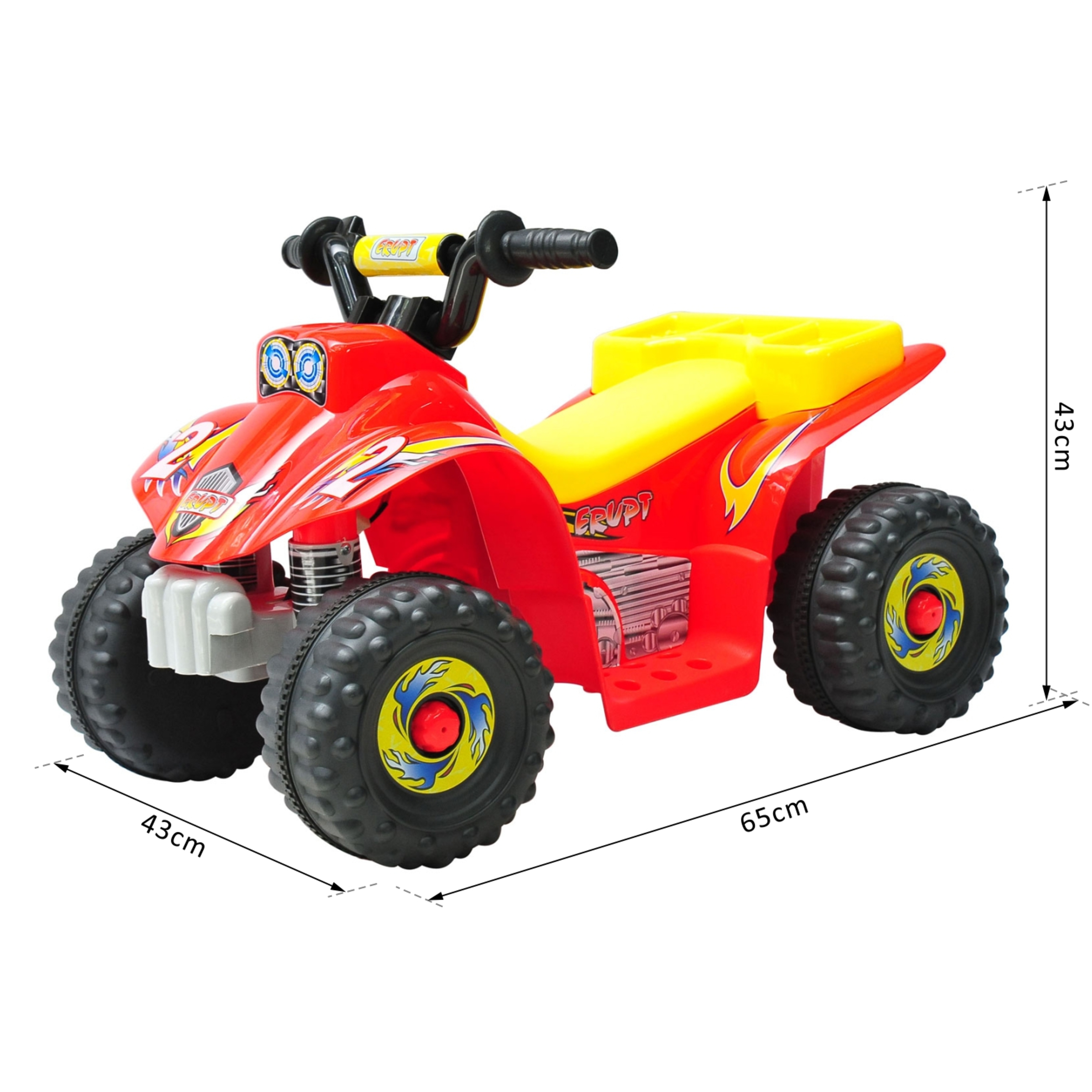 Homcom Quad Infantil De Bateria Tipo Coche Eléctrico