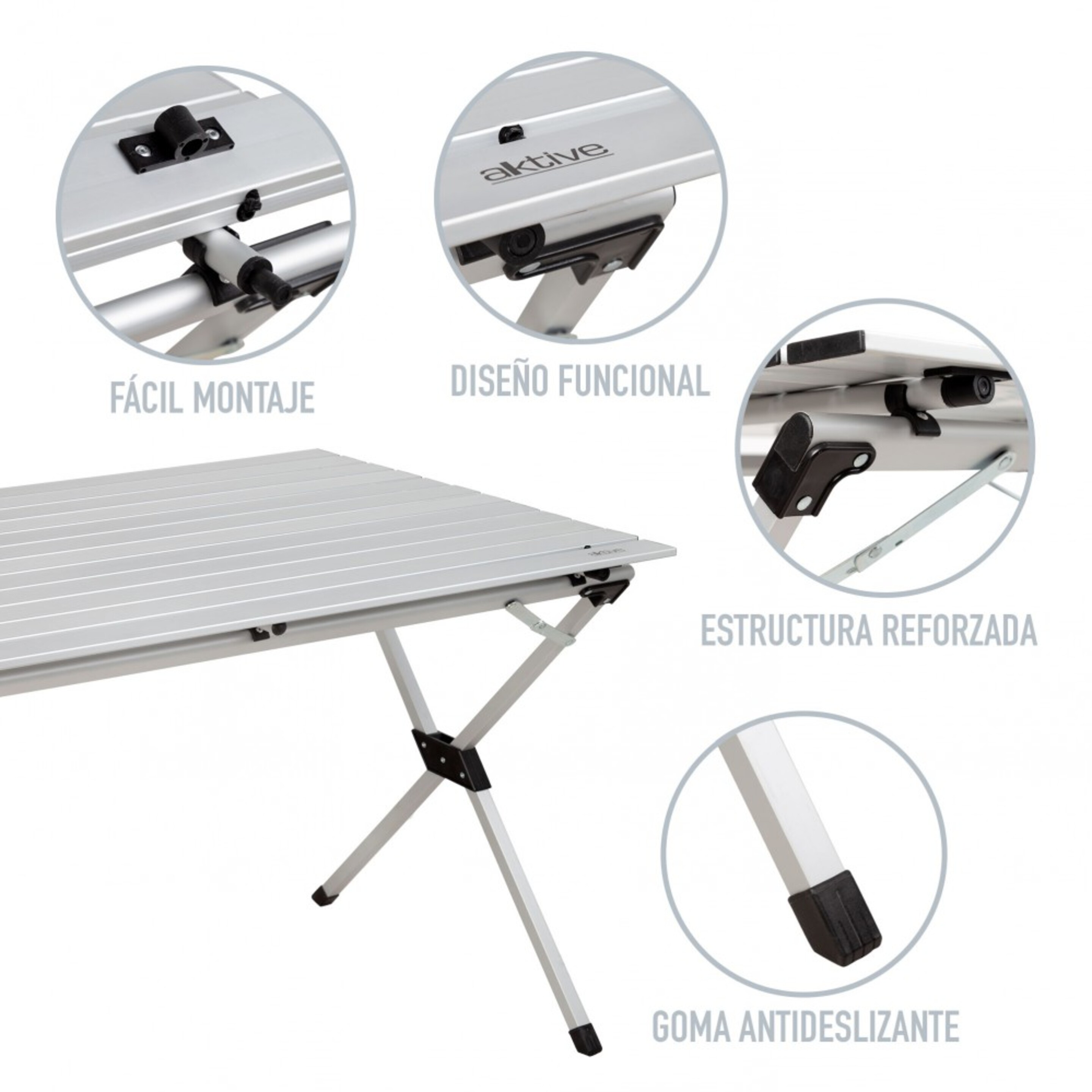 Mesa Plegable Para Camping Aktive Camping