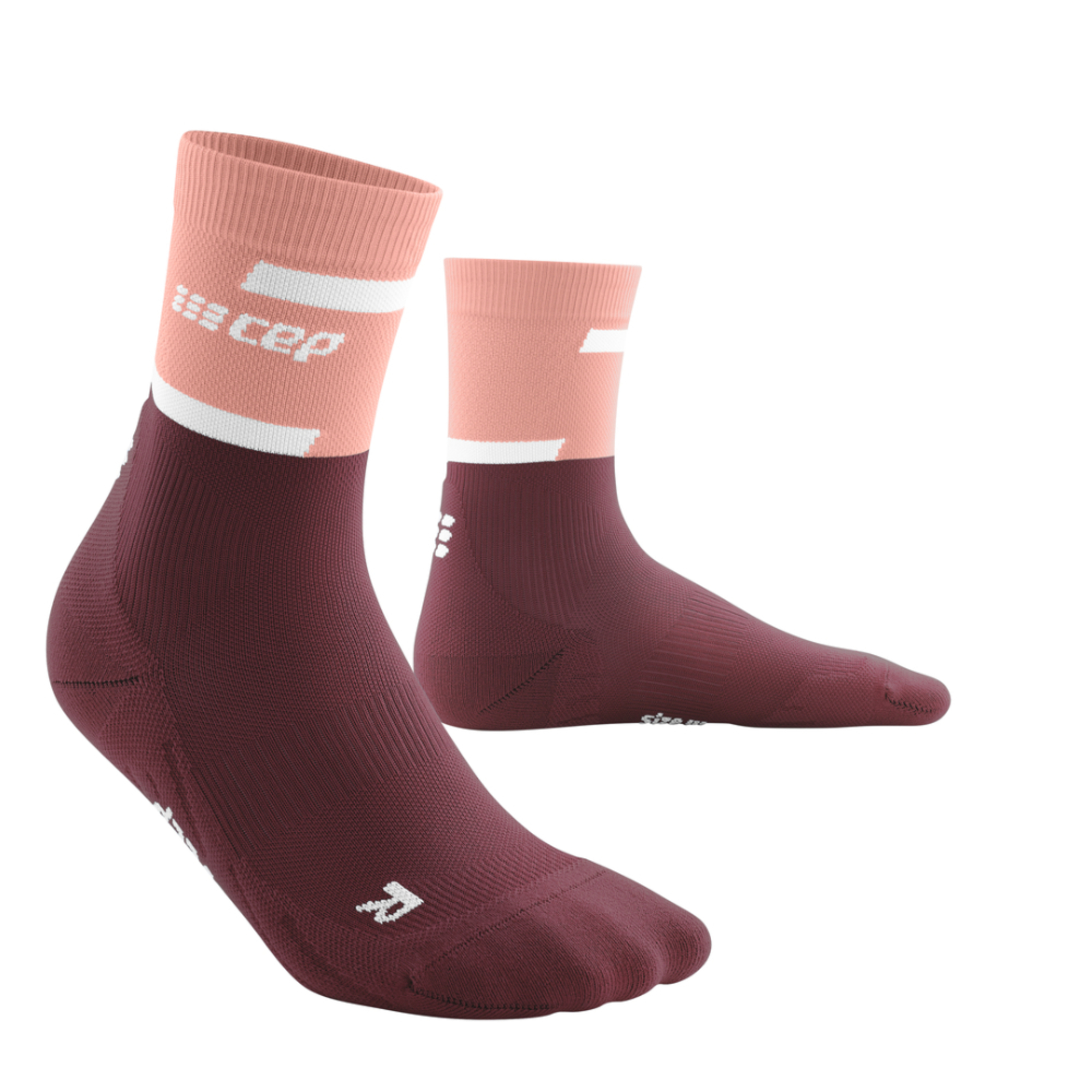 Calcetines Cortos Cep Con Compresión De Running - rosa - 