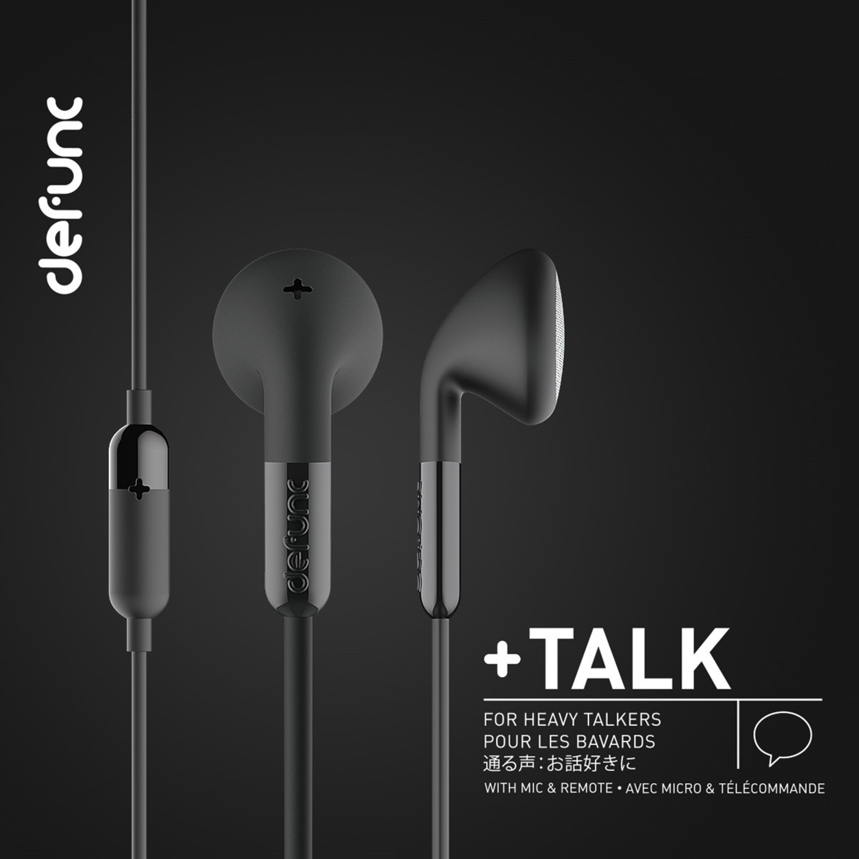 Auriculares Defunc + Talk Con Cable Jack 3,5 Mm - Negro - Aur35  MKP