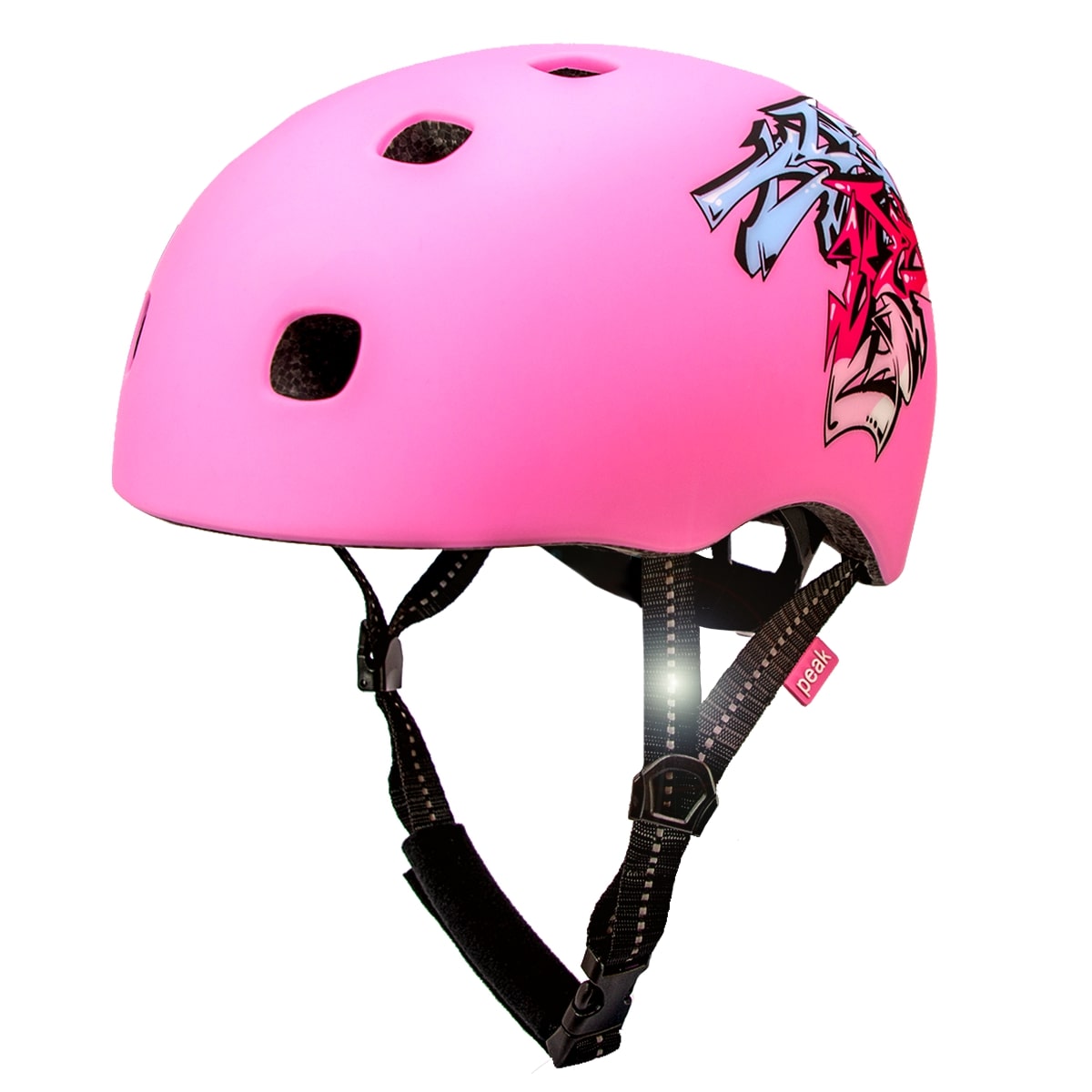 Capacete De Bicicleta Skater Para Jovens E Adultos|grafitti Rosa S/m Certificado